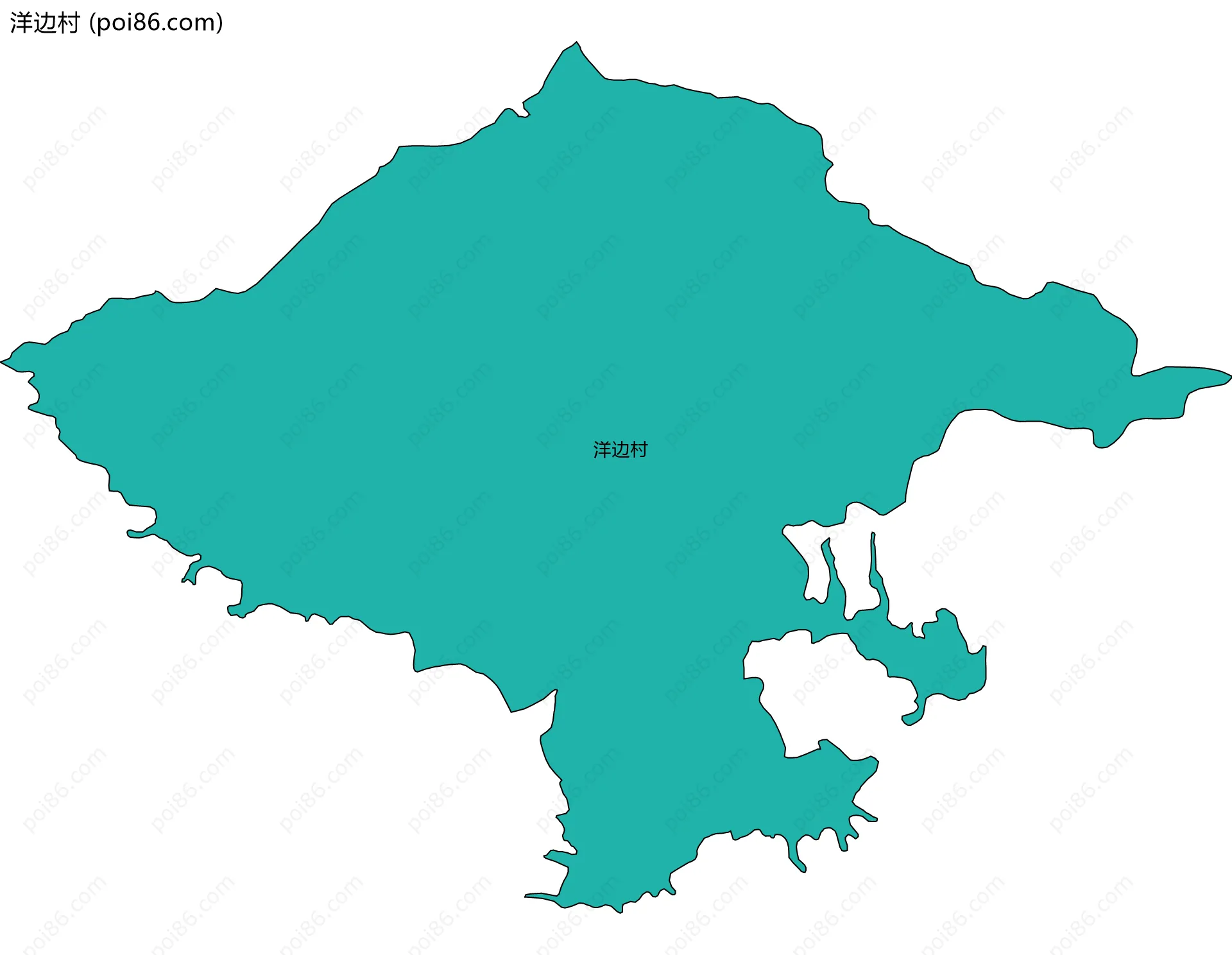 洋边村边界地图