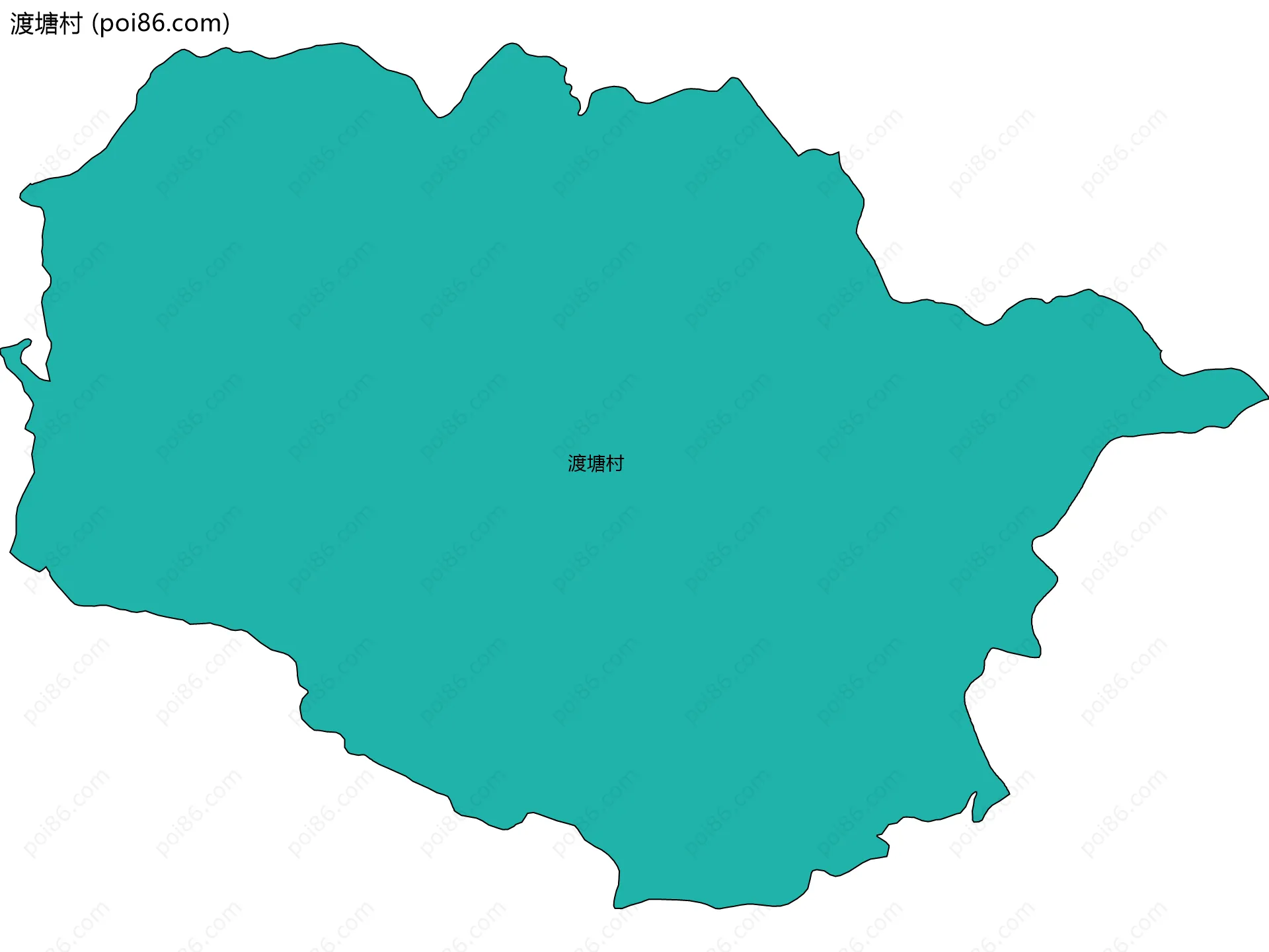 渡塘村边界地图