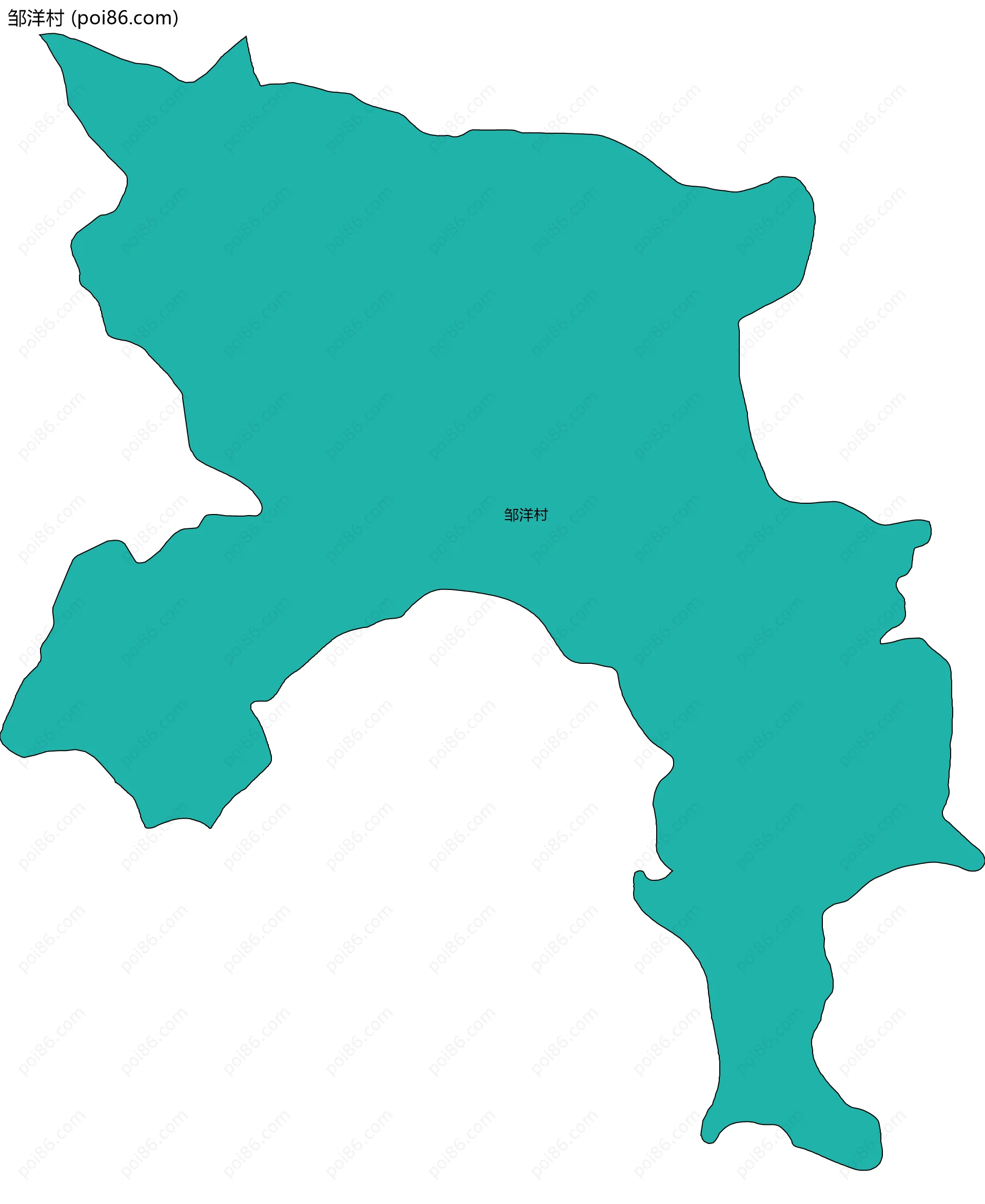 邹洋村边界地图