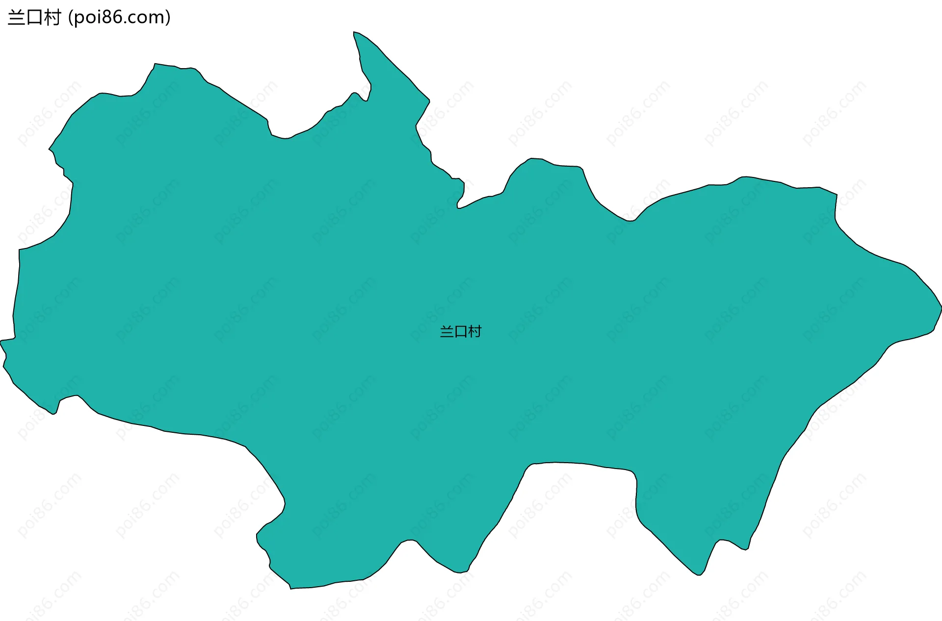 兰口村边界地图