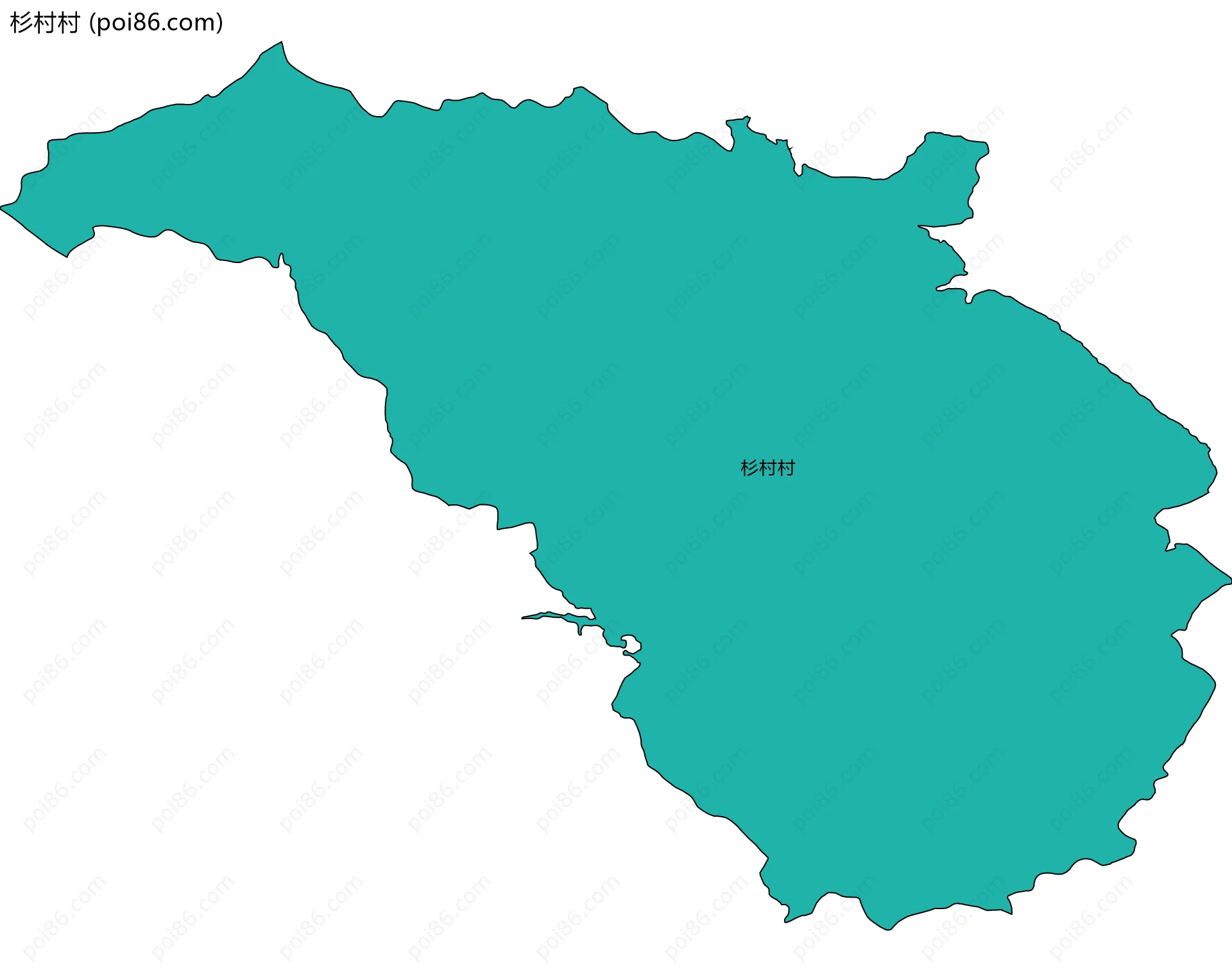 杉村村边界地图