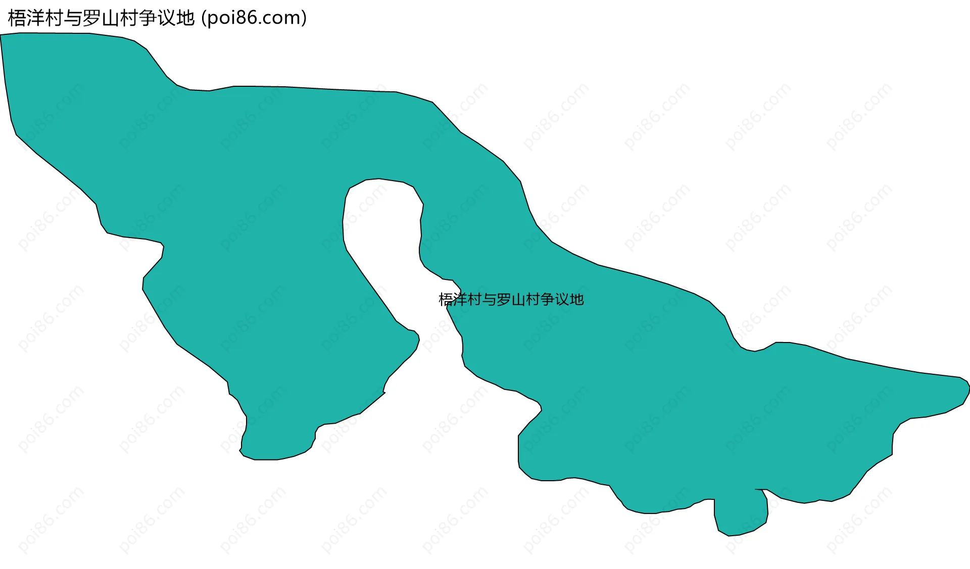 梧洋村与罗山村争议地边界地图