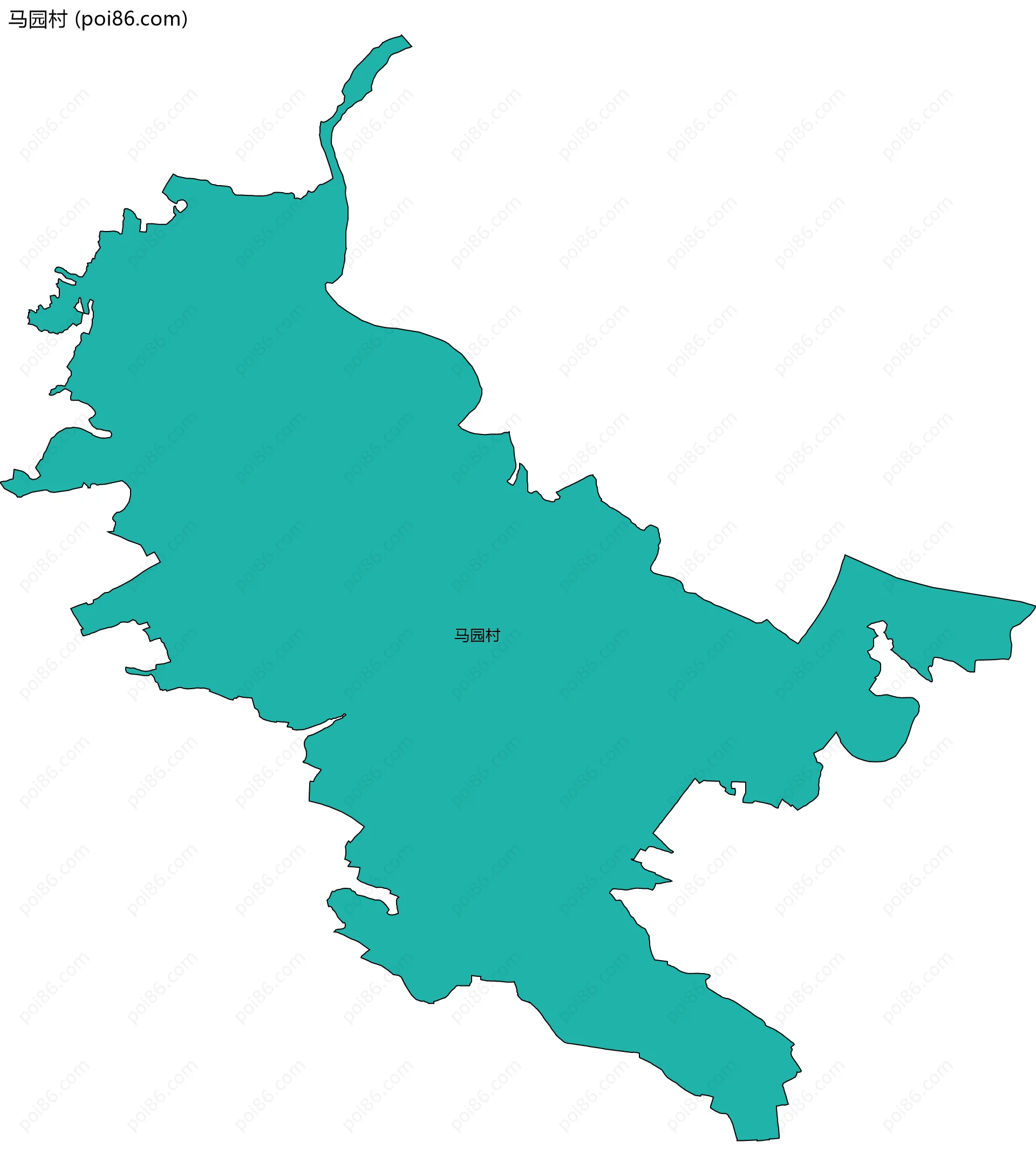 马园村边界地图