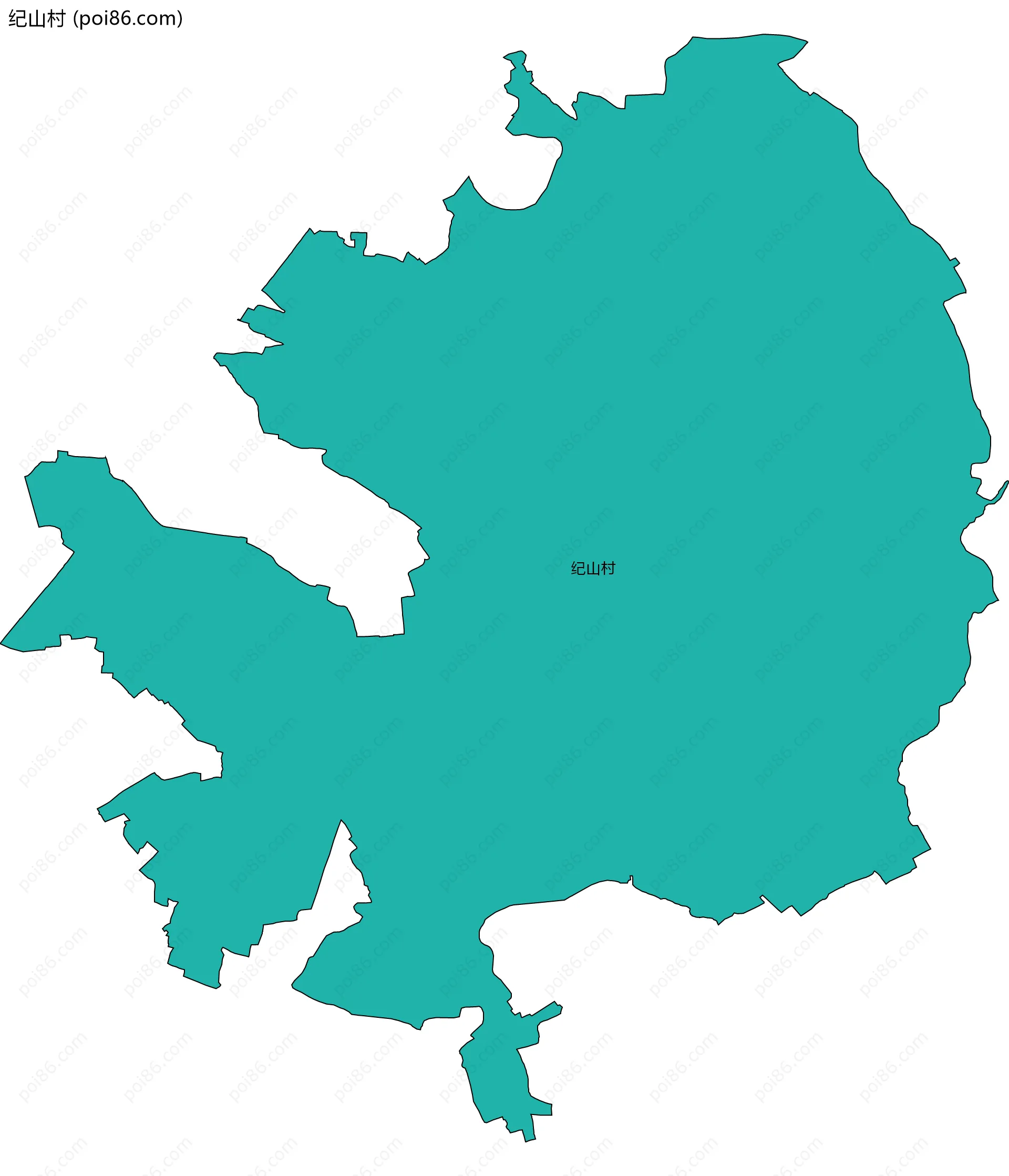 纪山村边界地图