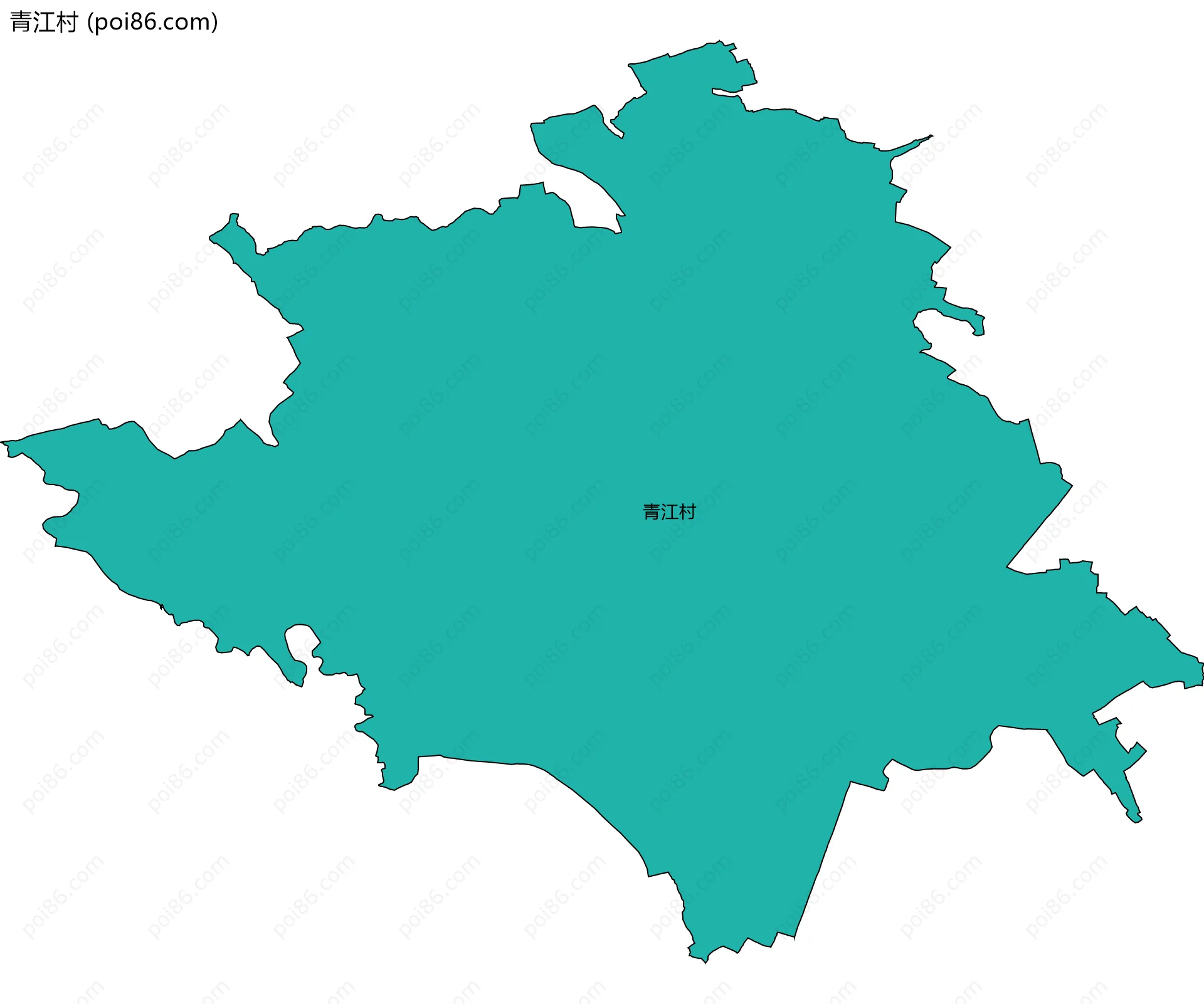 青江村边界地图