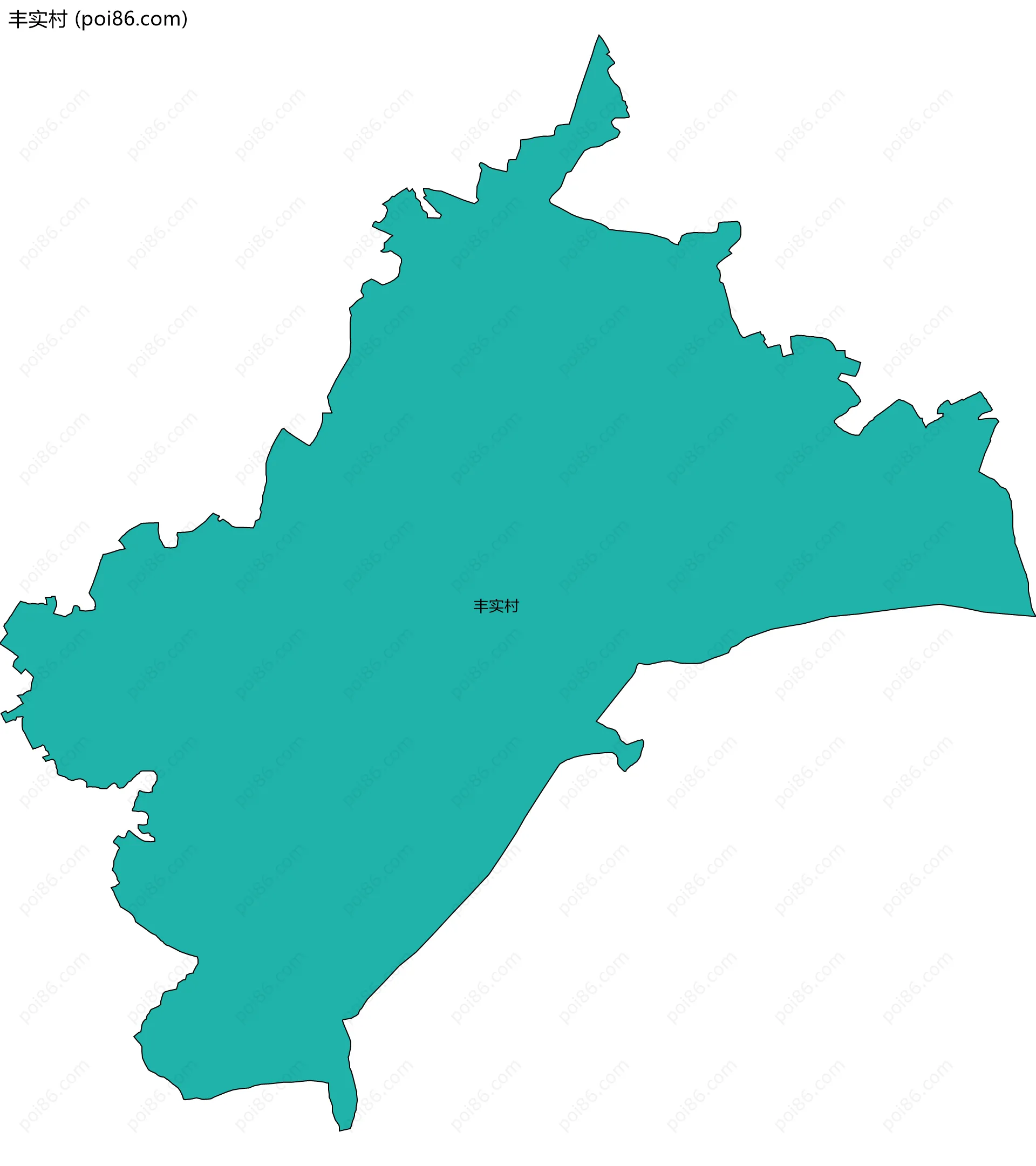 丰实村边界地图