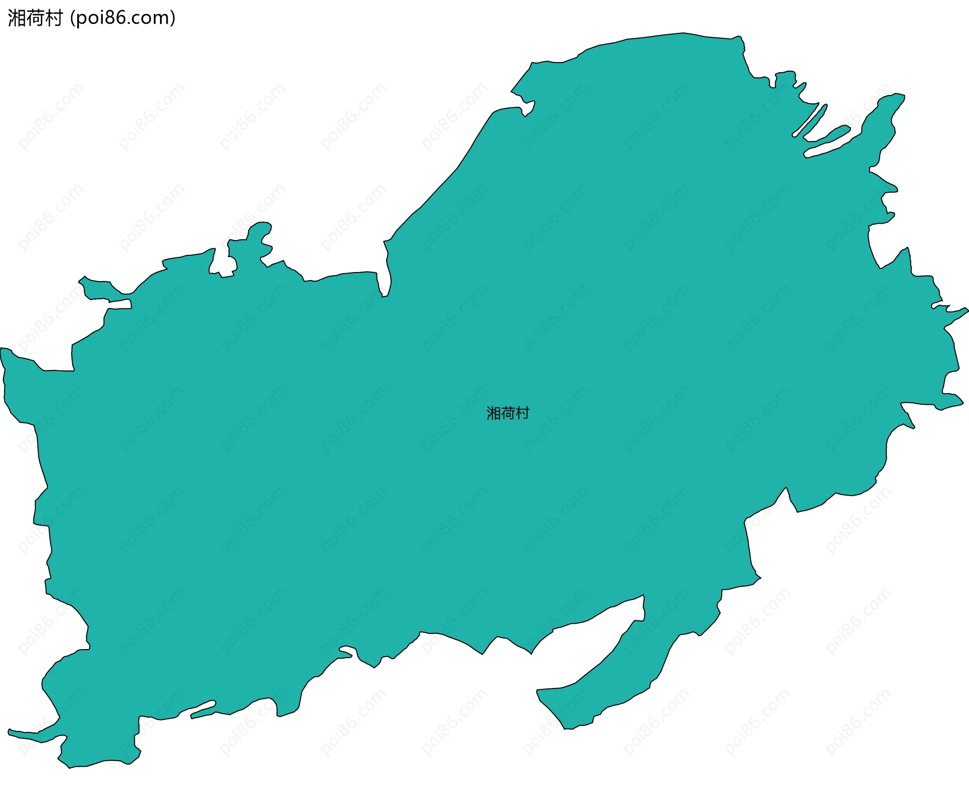 湘荷村边界地图