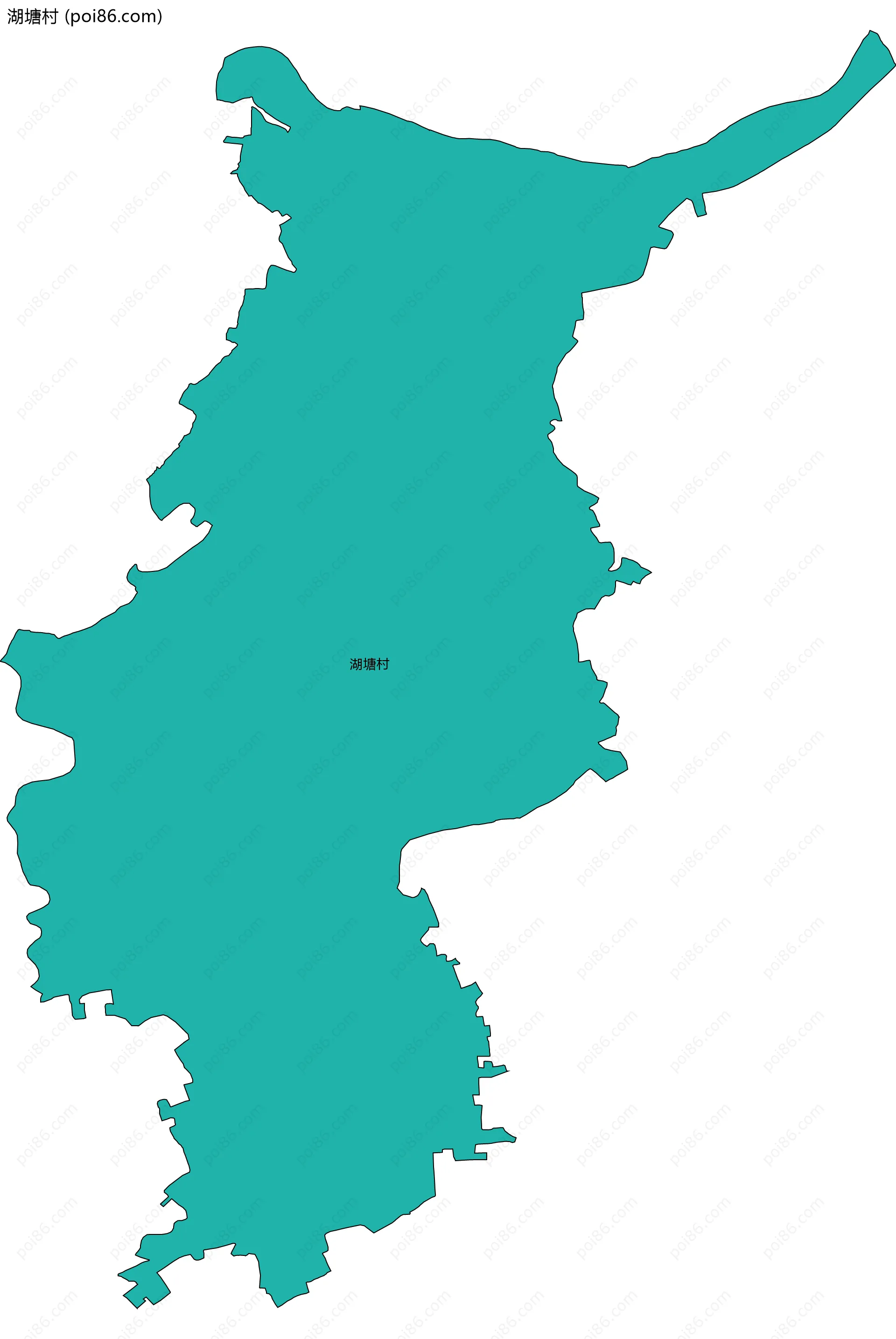 湖塘村边界地图