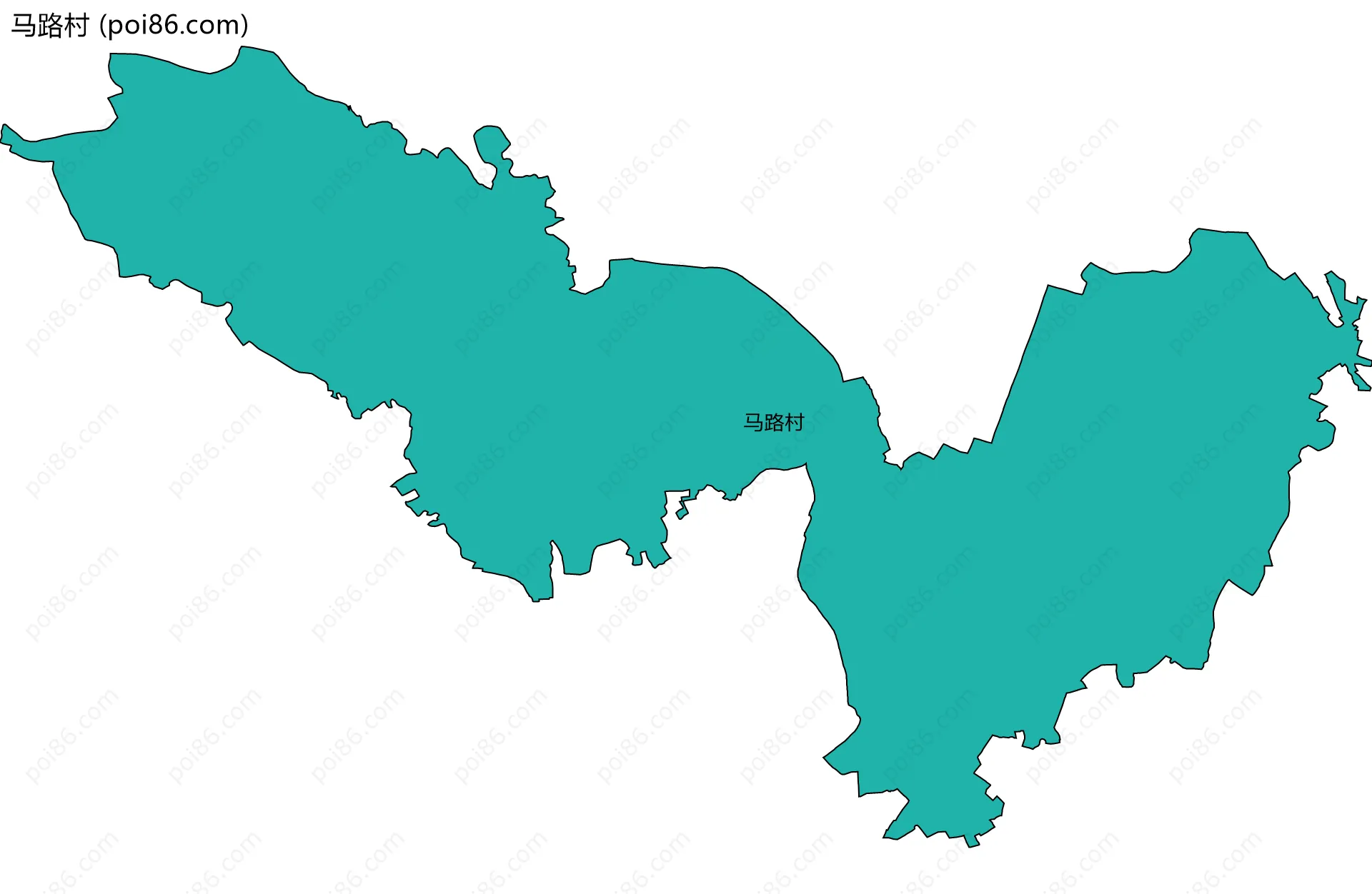 马路村边界地图