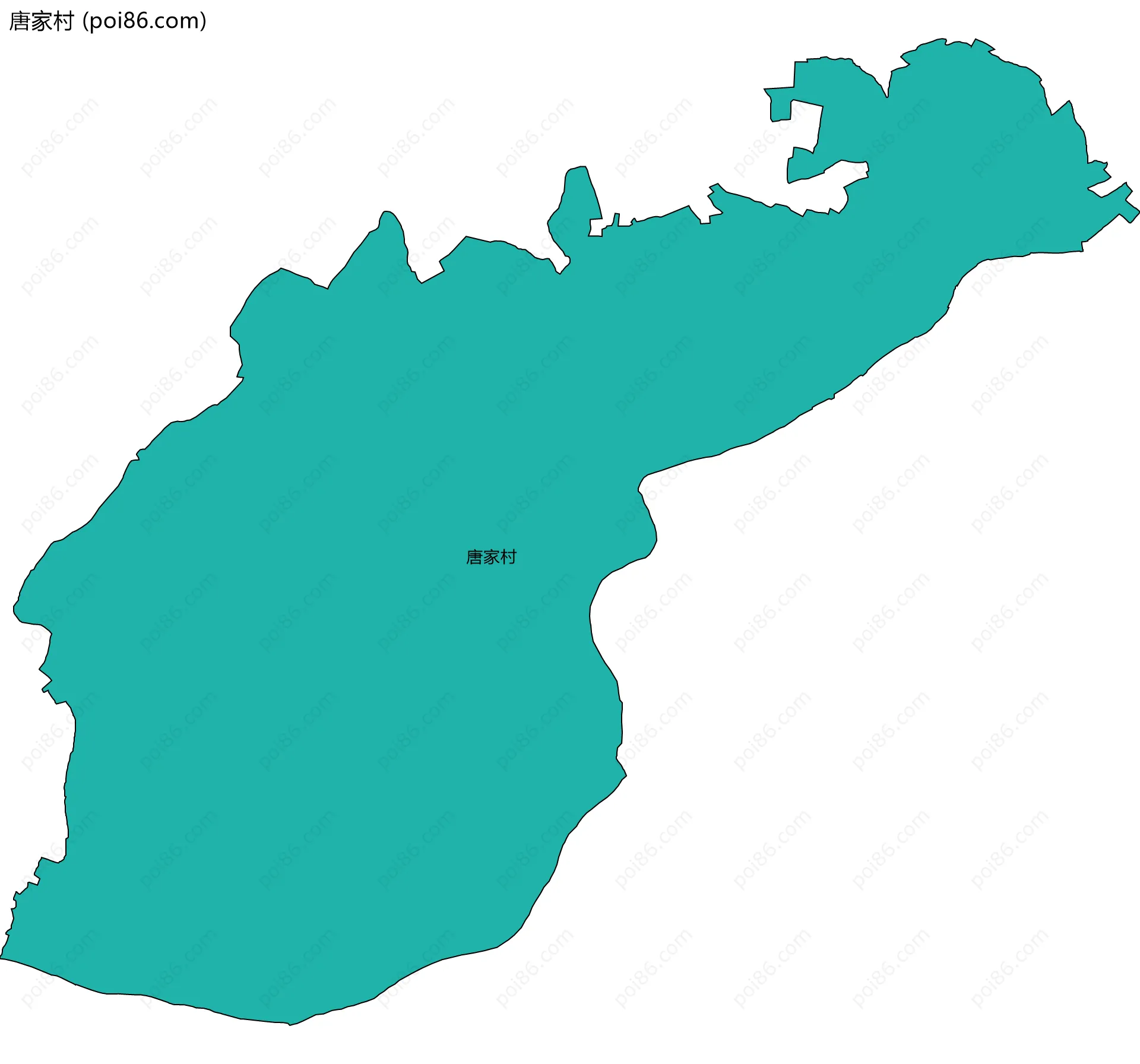 唐家村边界地图