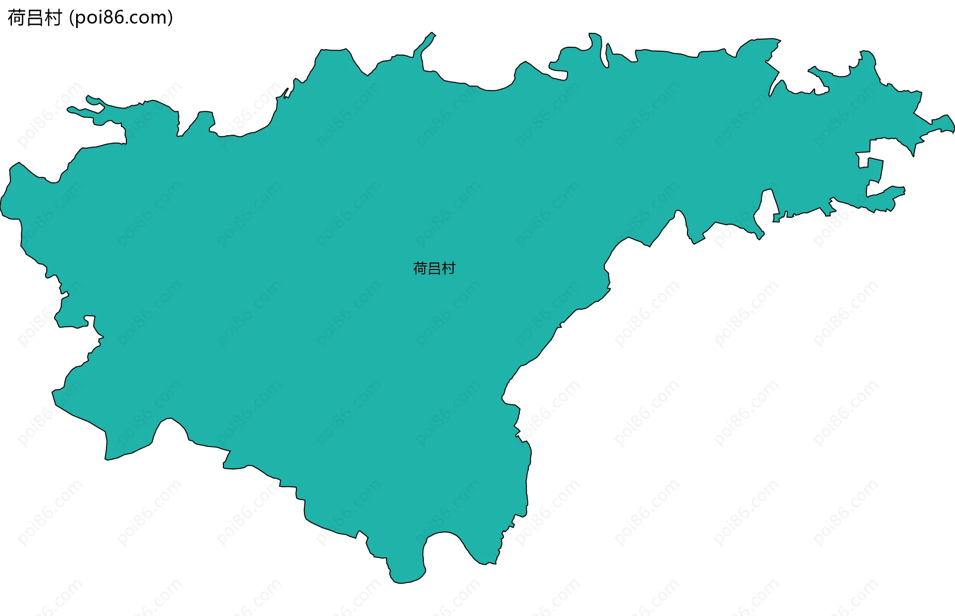 荷吕村边界地图