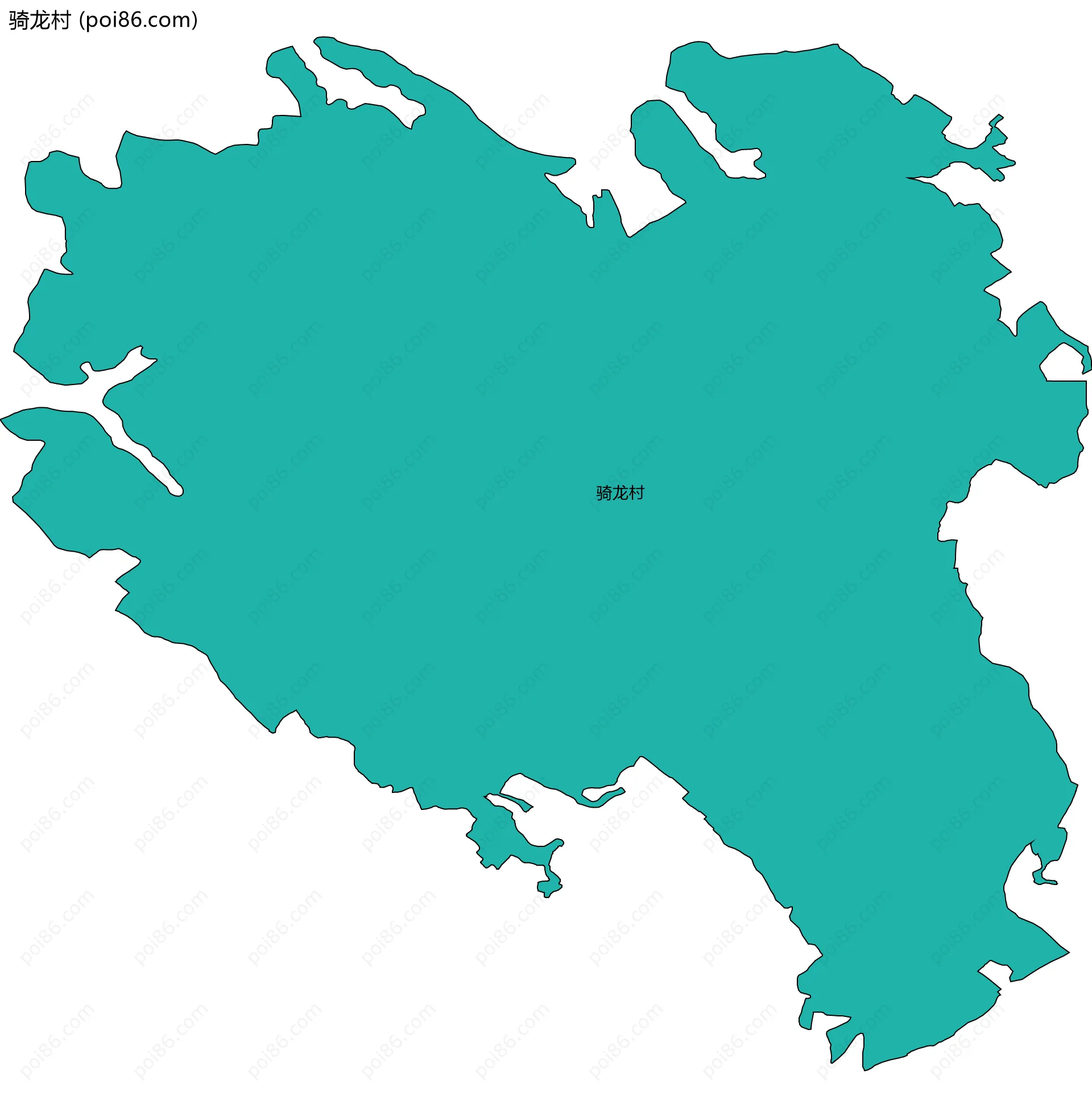 骑龙村边界地图