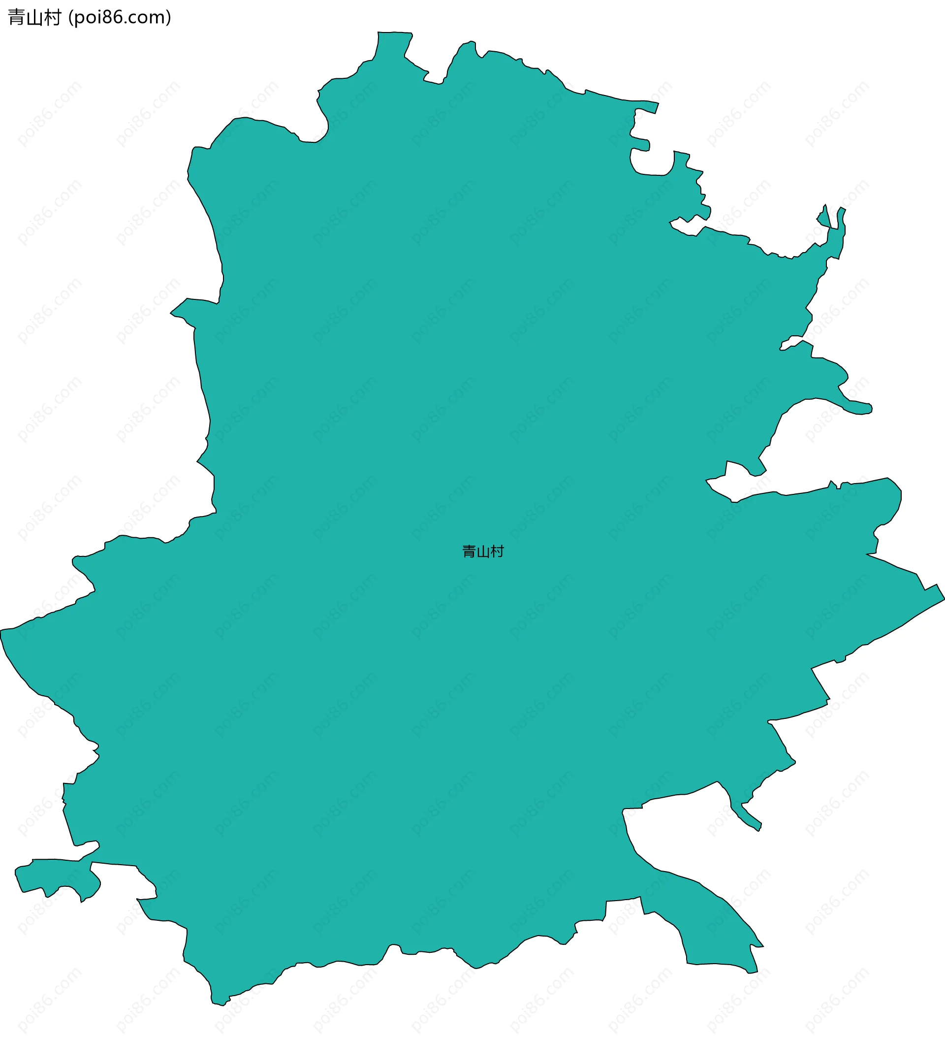 青山村边界地图