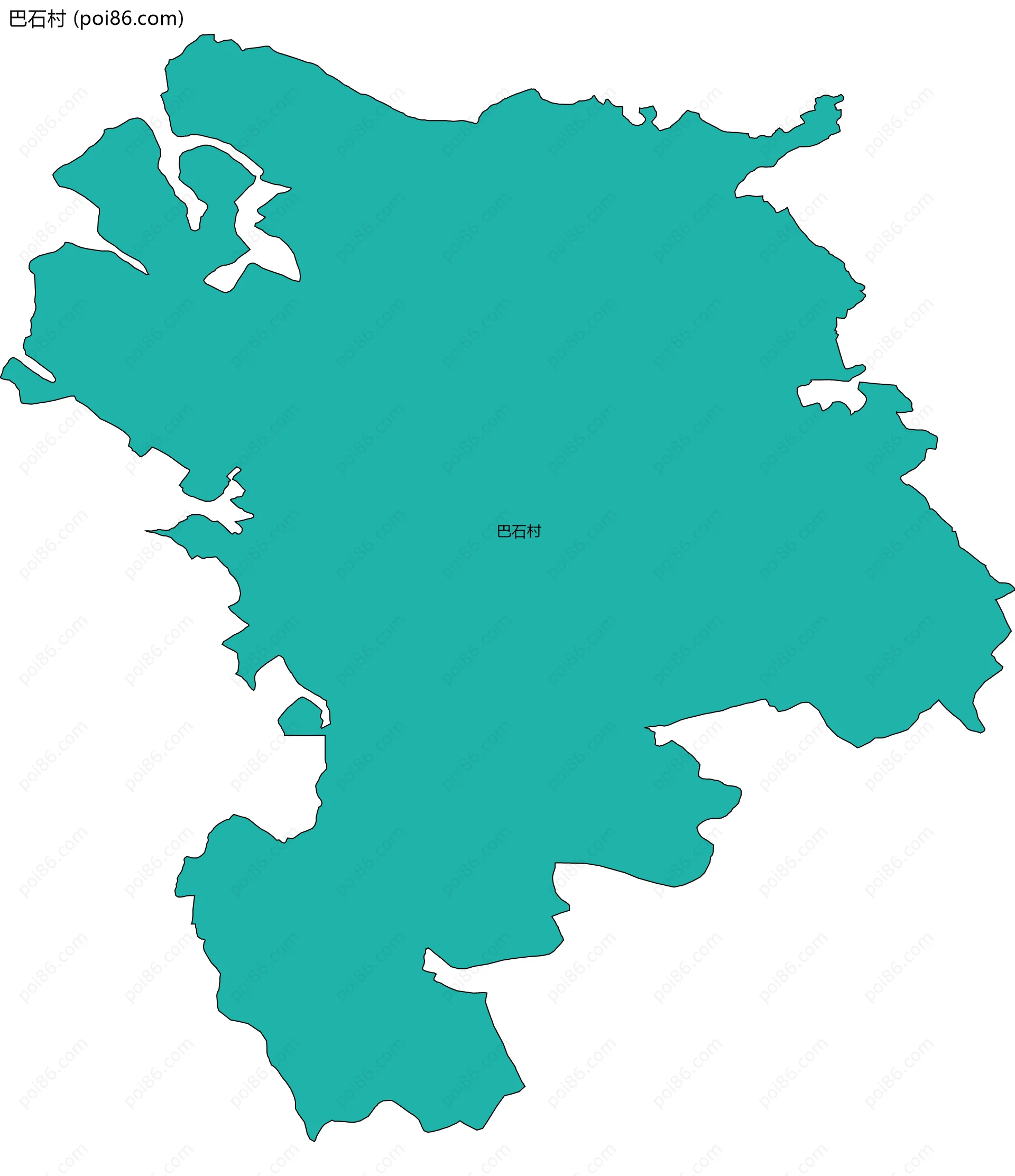 巴石村边界地图