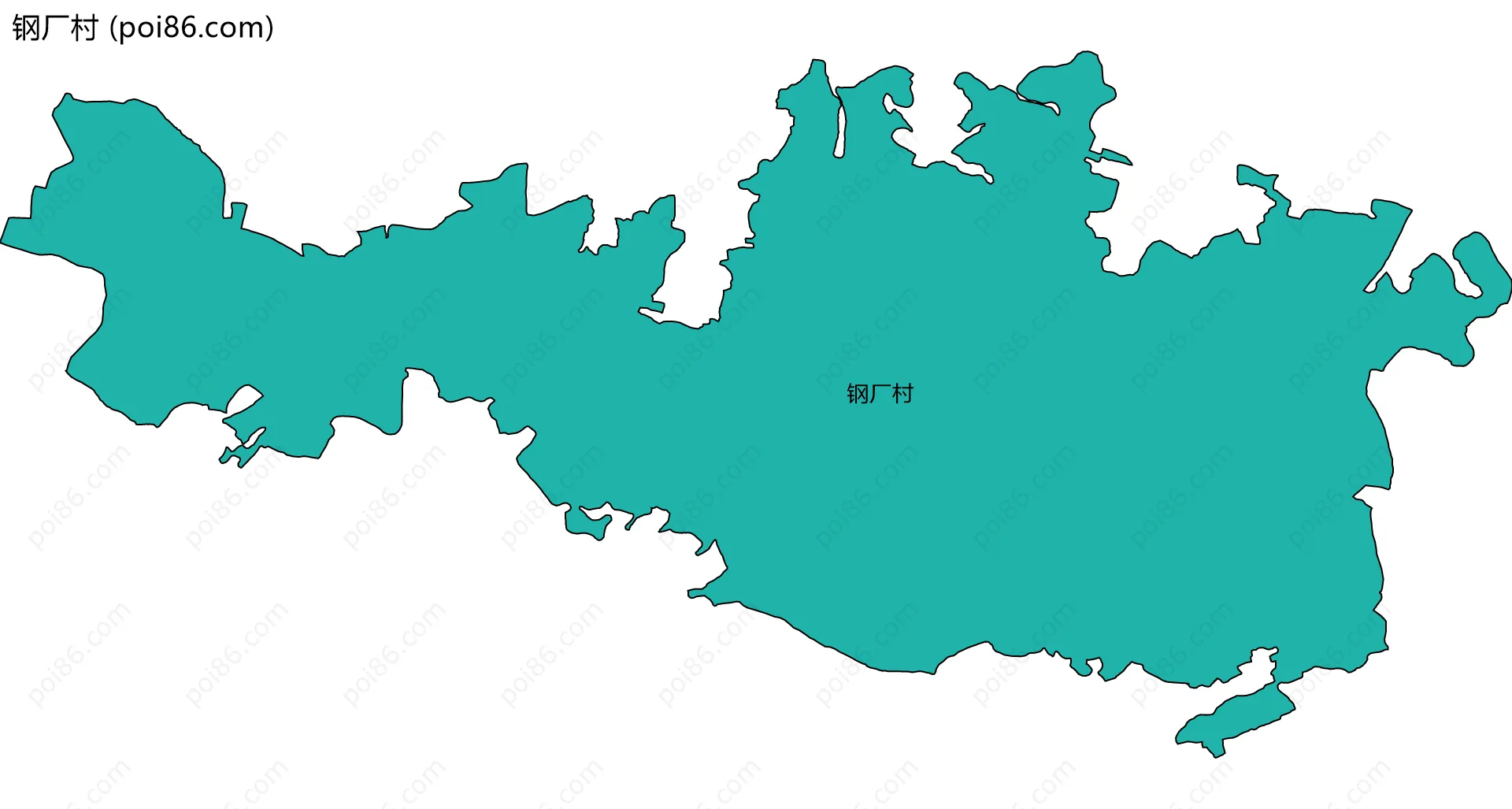 钢厂村边界地图