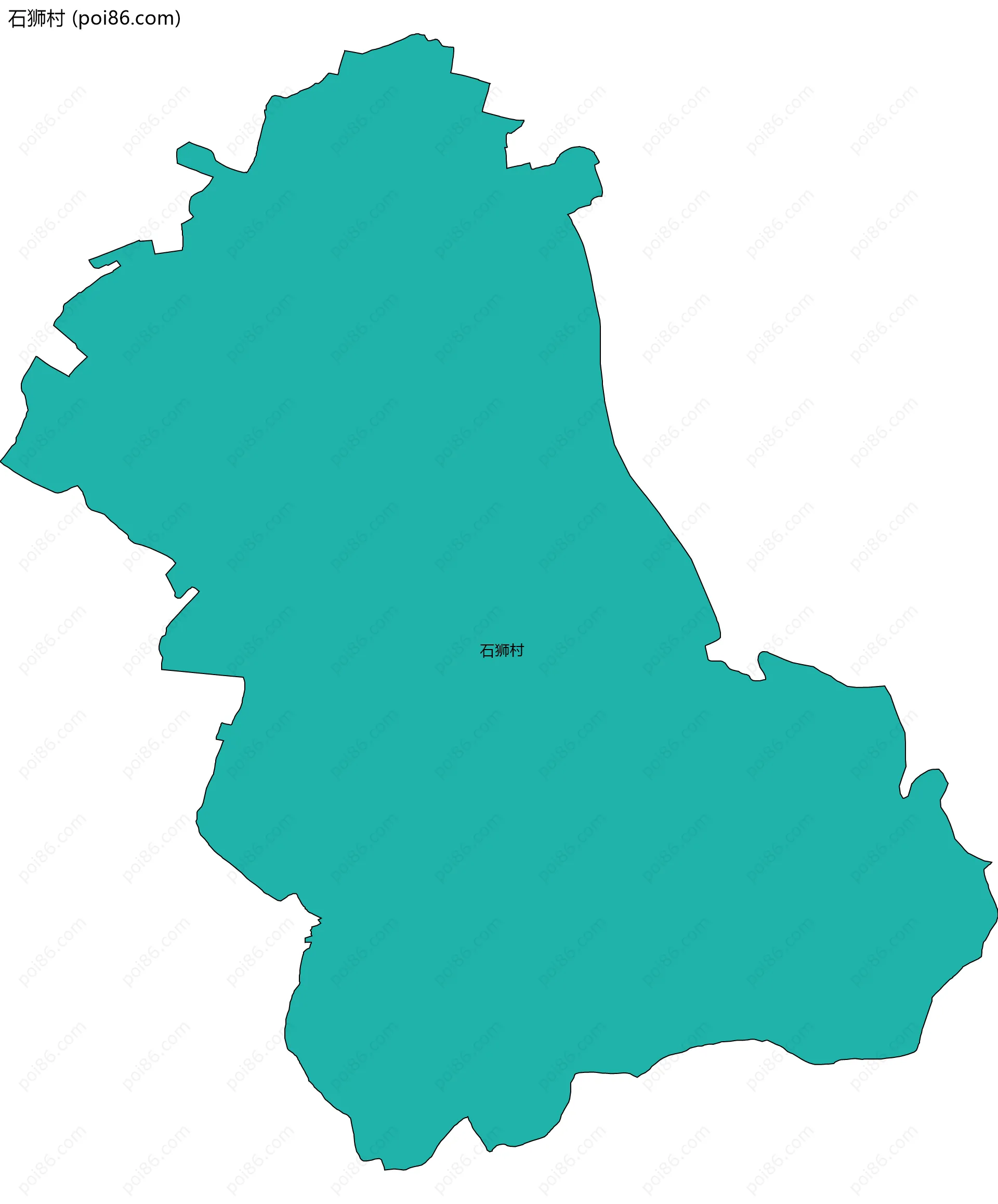 石狮村边界地图