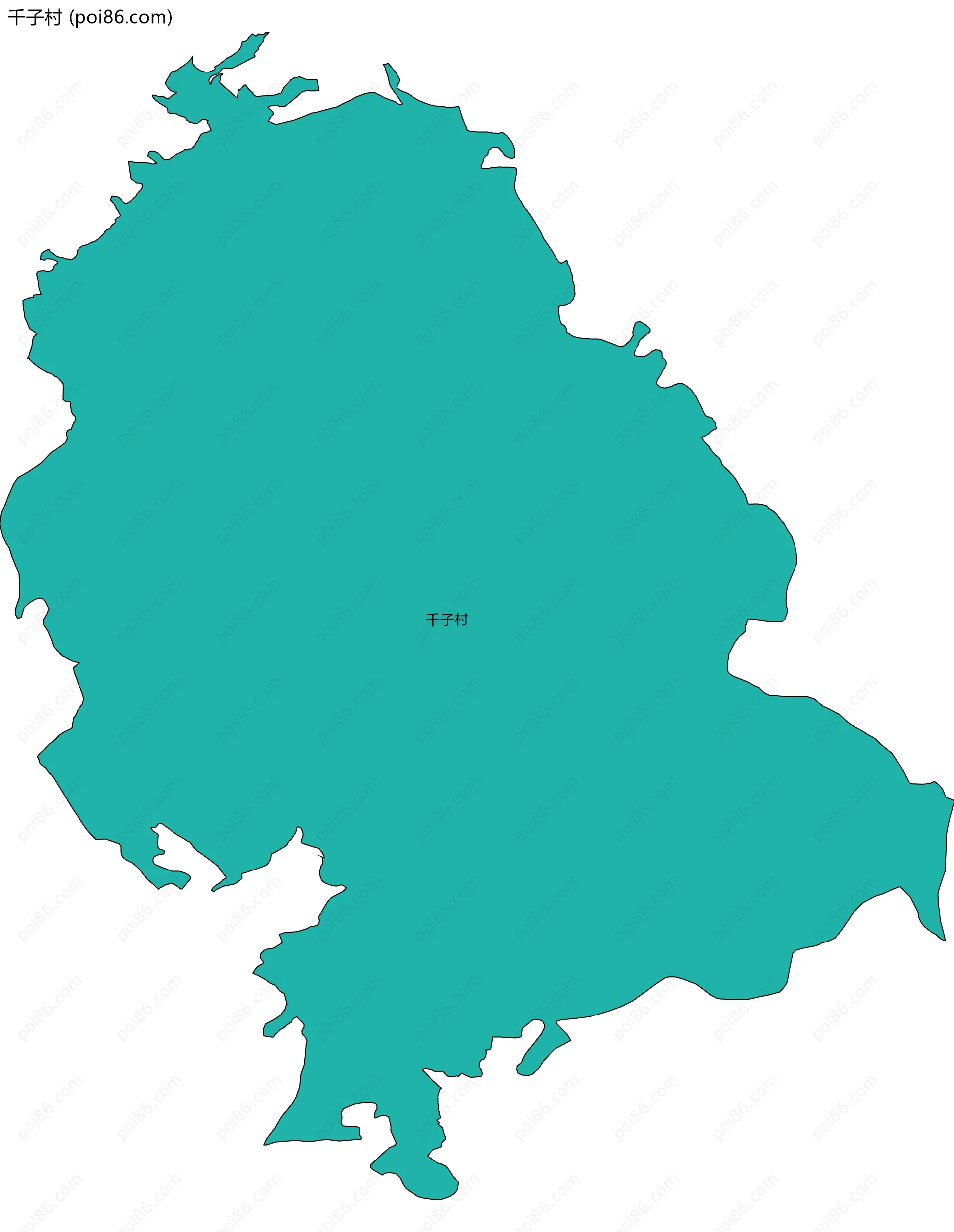 千子村边界地图