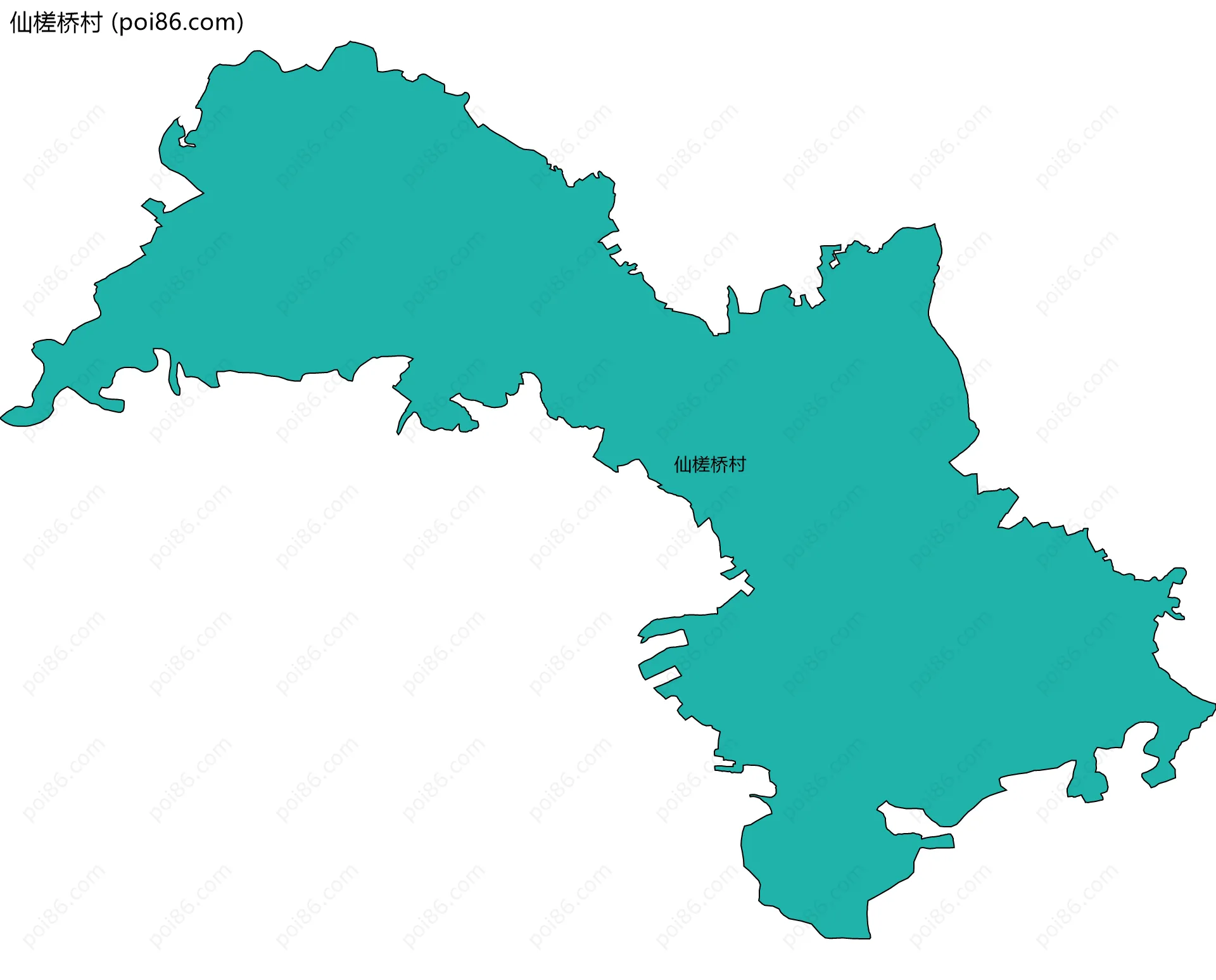 仙槎桥村边界地图