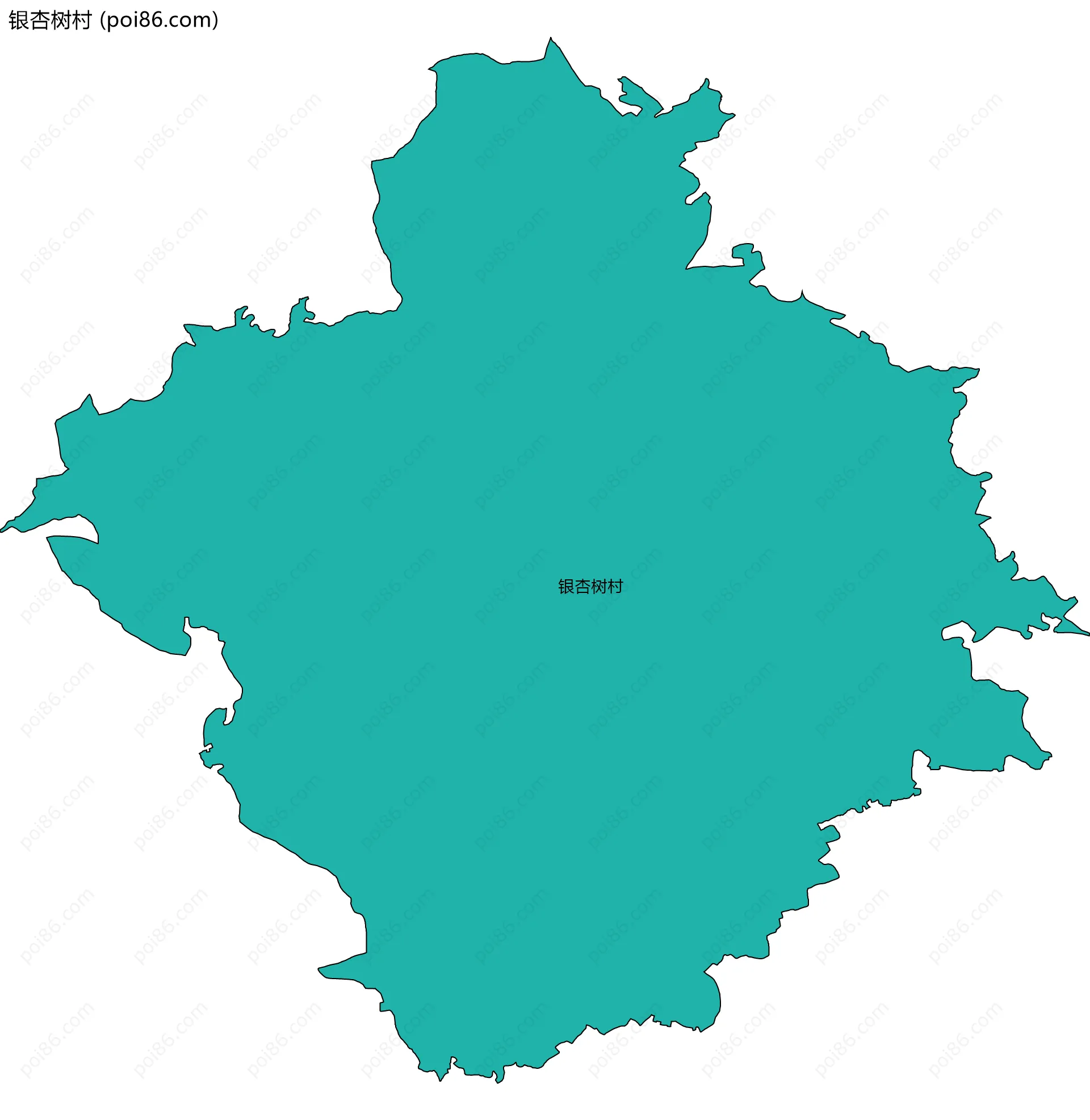 银杏树村边界地图