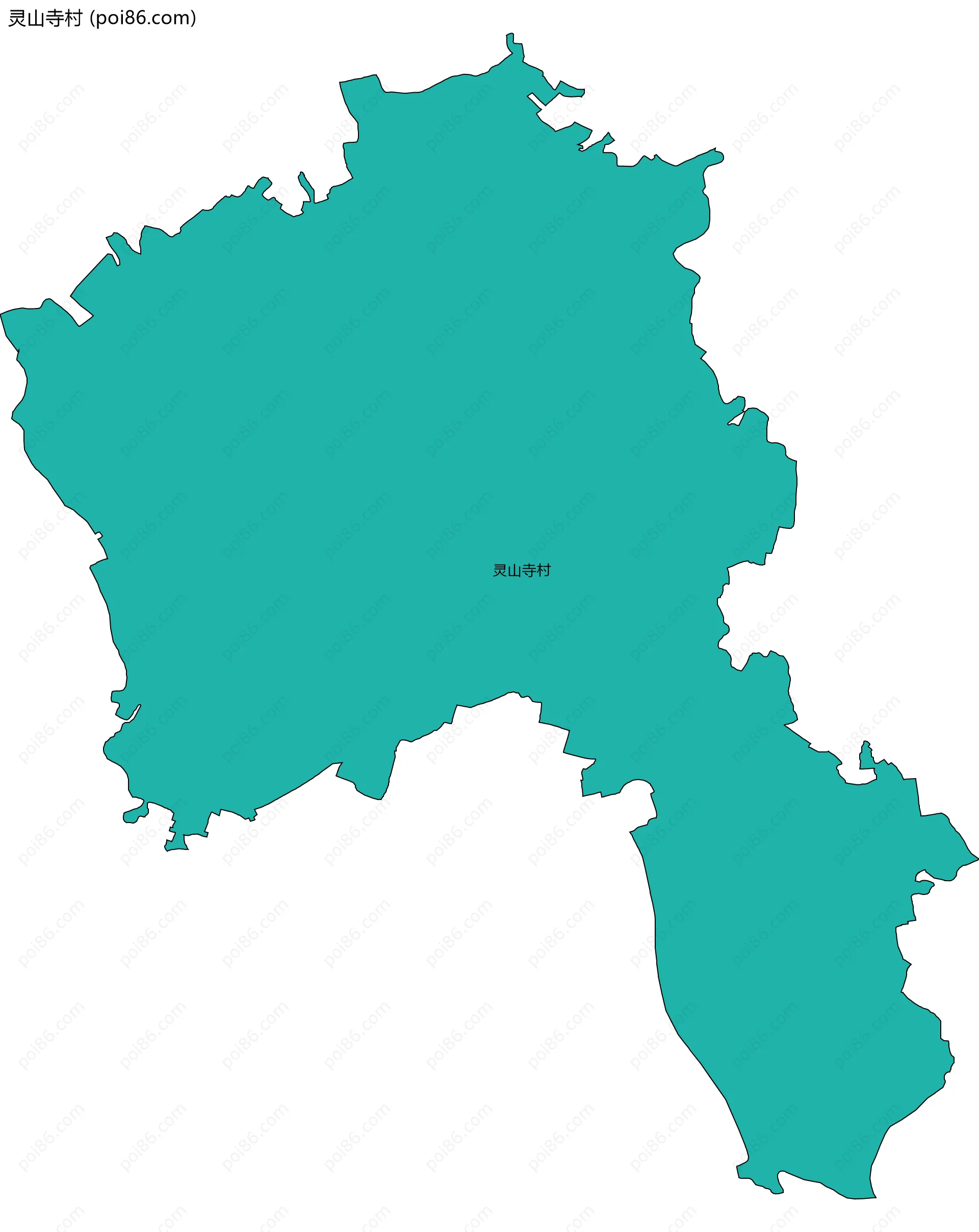 灵山寺村边界地图