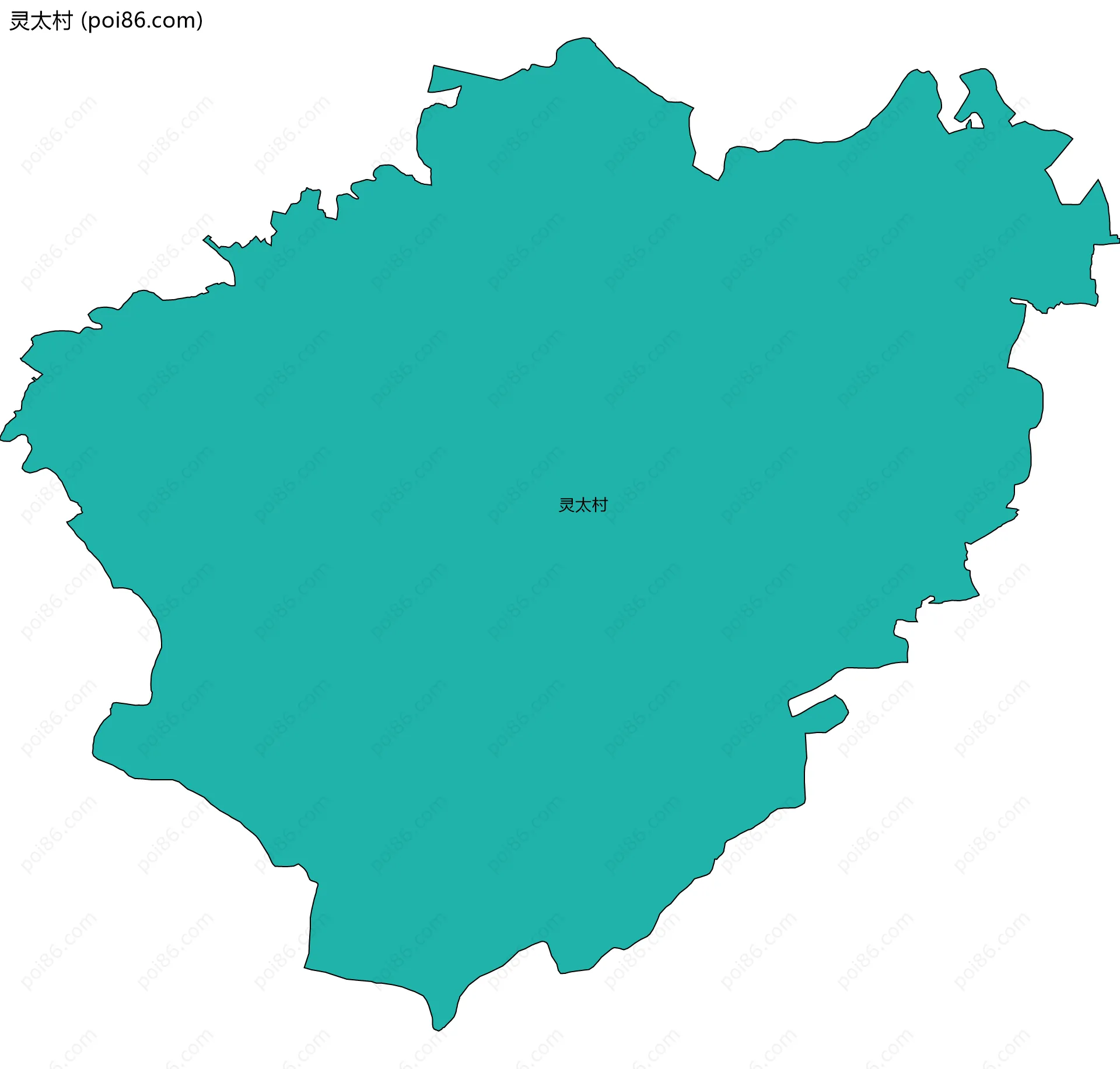 灵太村边界地图