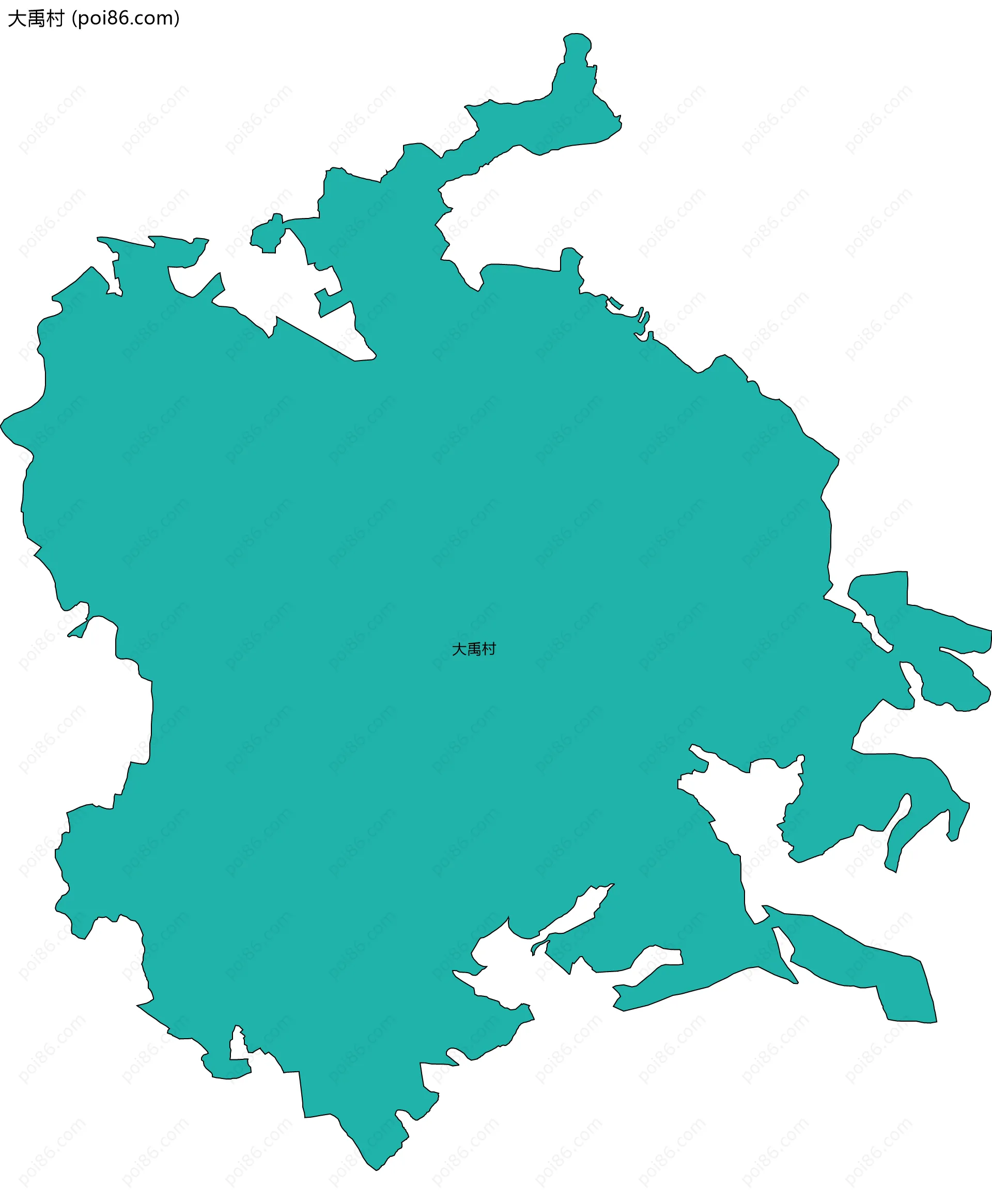 大禹村边界地图