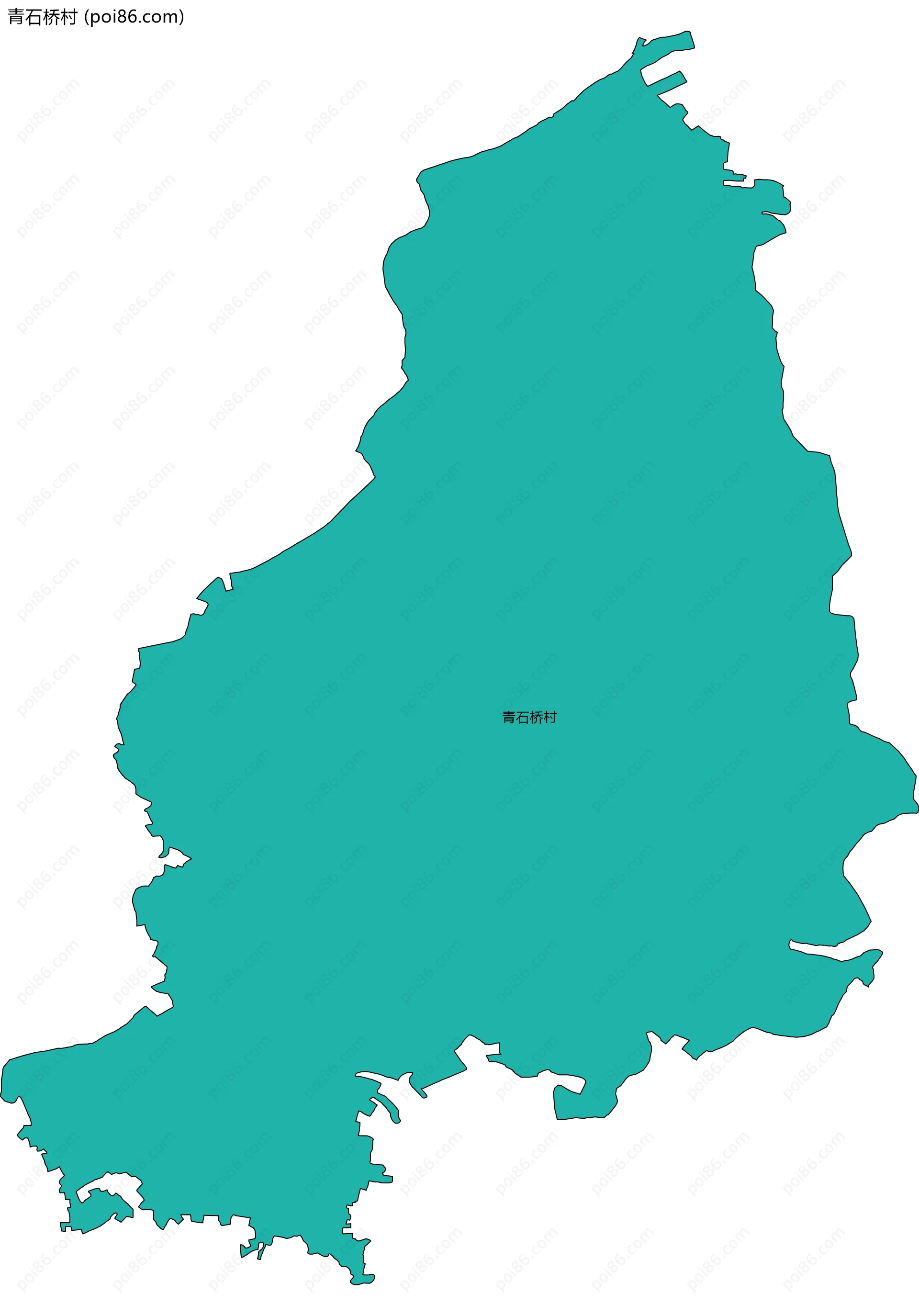 青石桥村边界地图