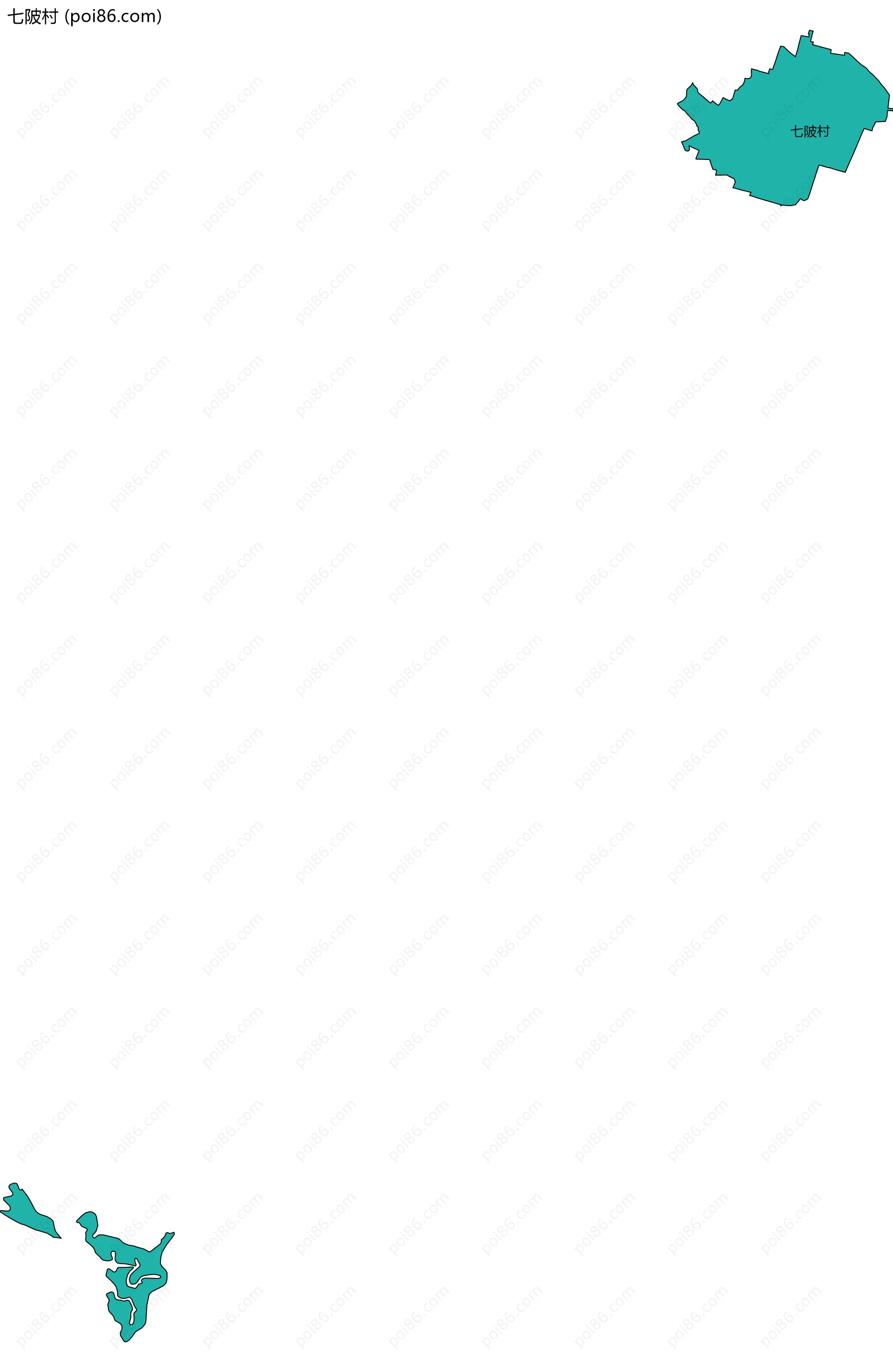 七陂村边界地图
