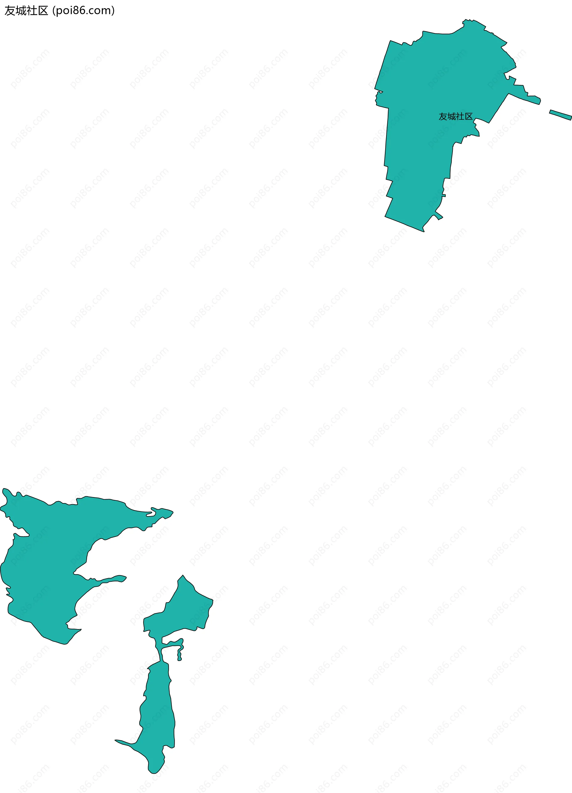 友城社区边界地图