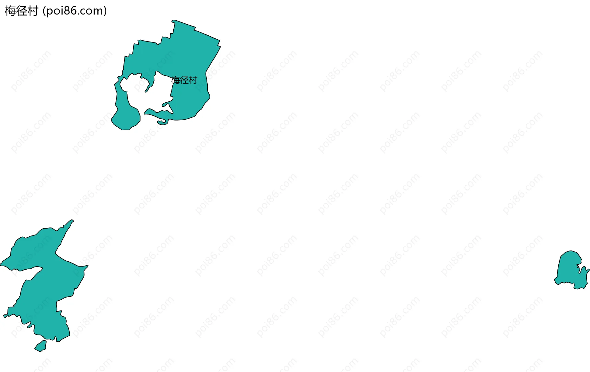 梅径村边界地图