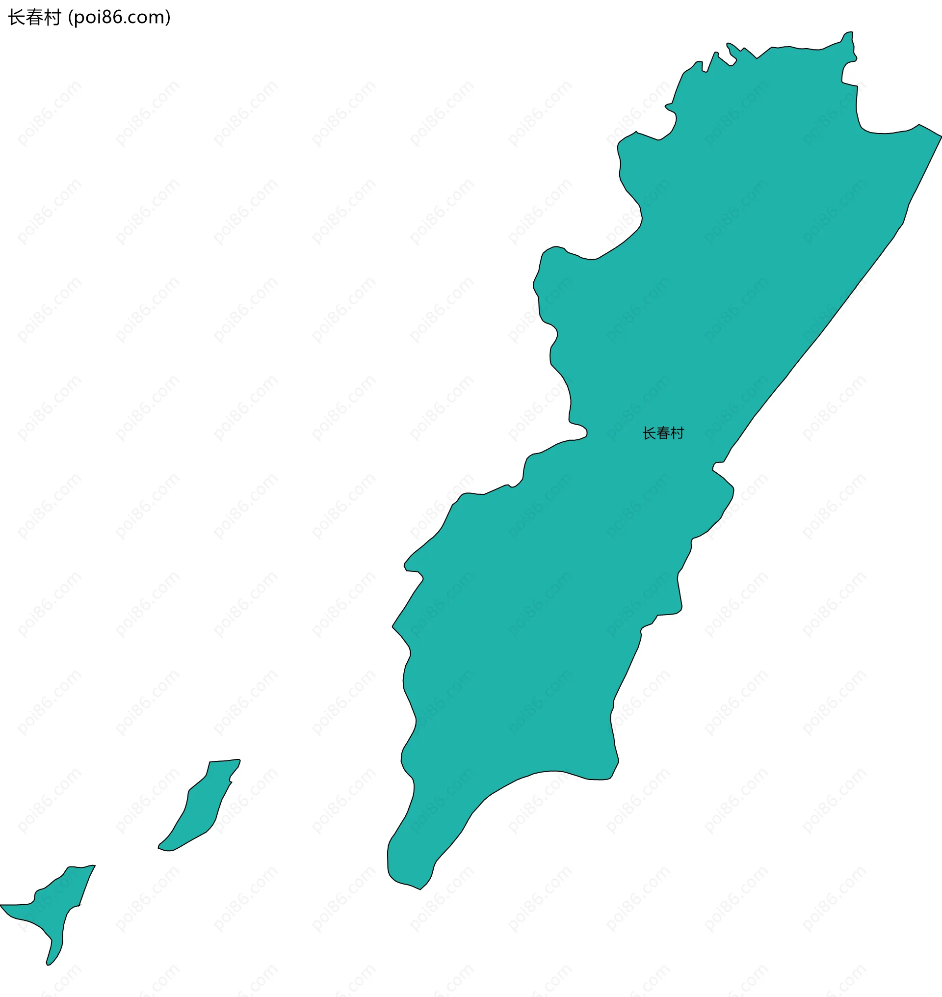 长春村边界地图