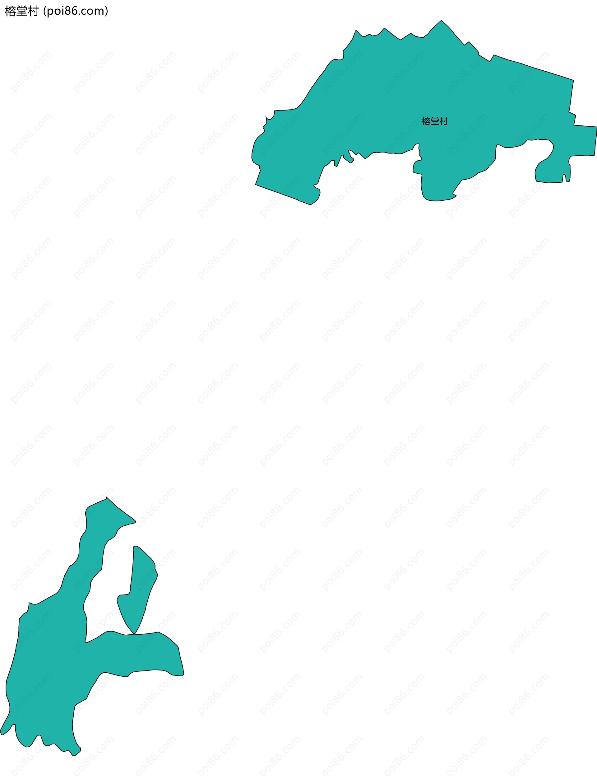 榕堂村边界地图