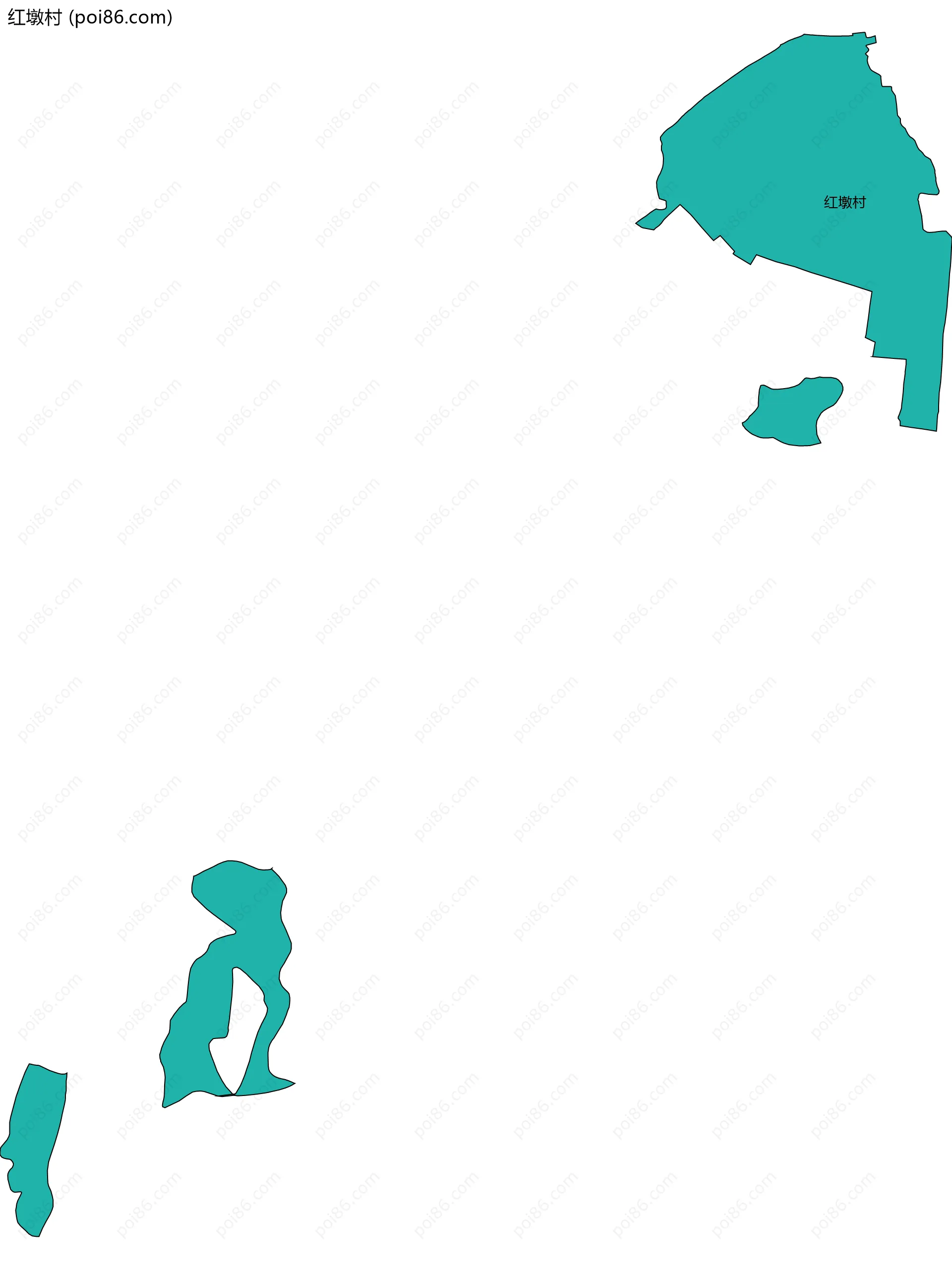 红墩村边界地图