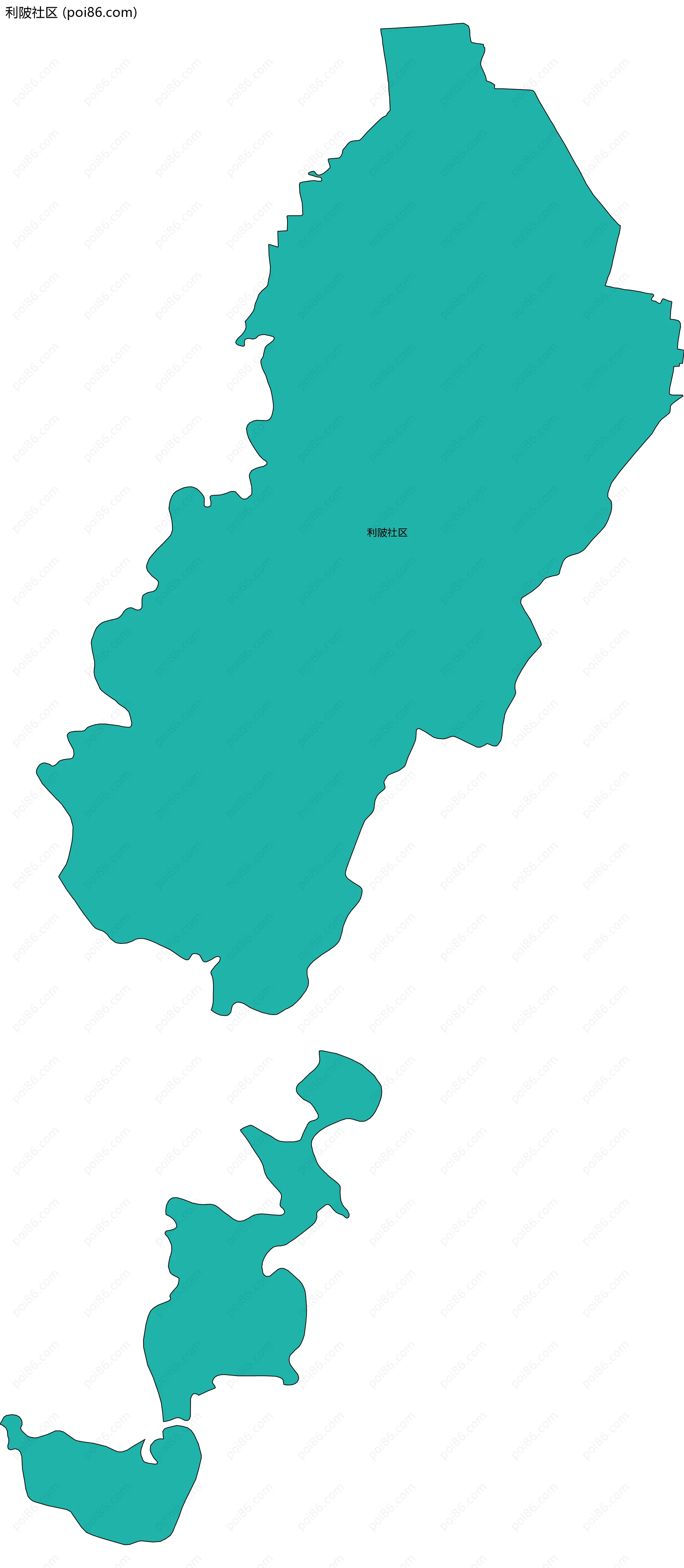 利陂社区边界地图