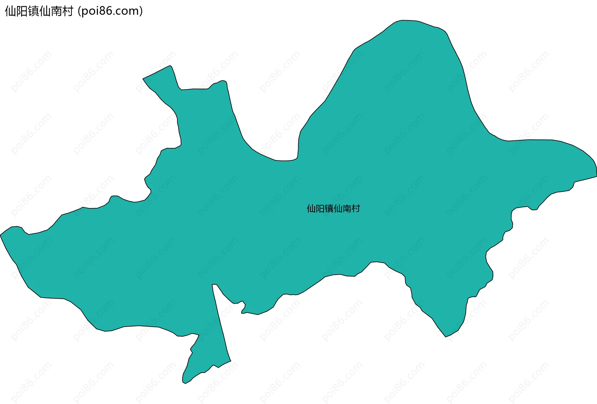 仙阳镇仙南村边界地图