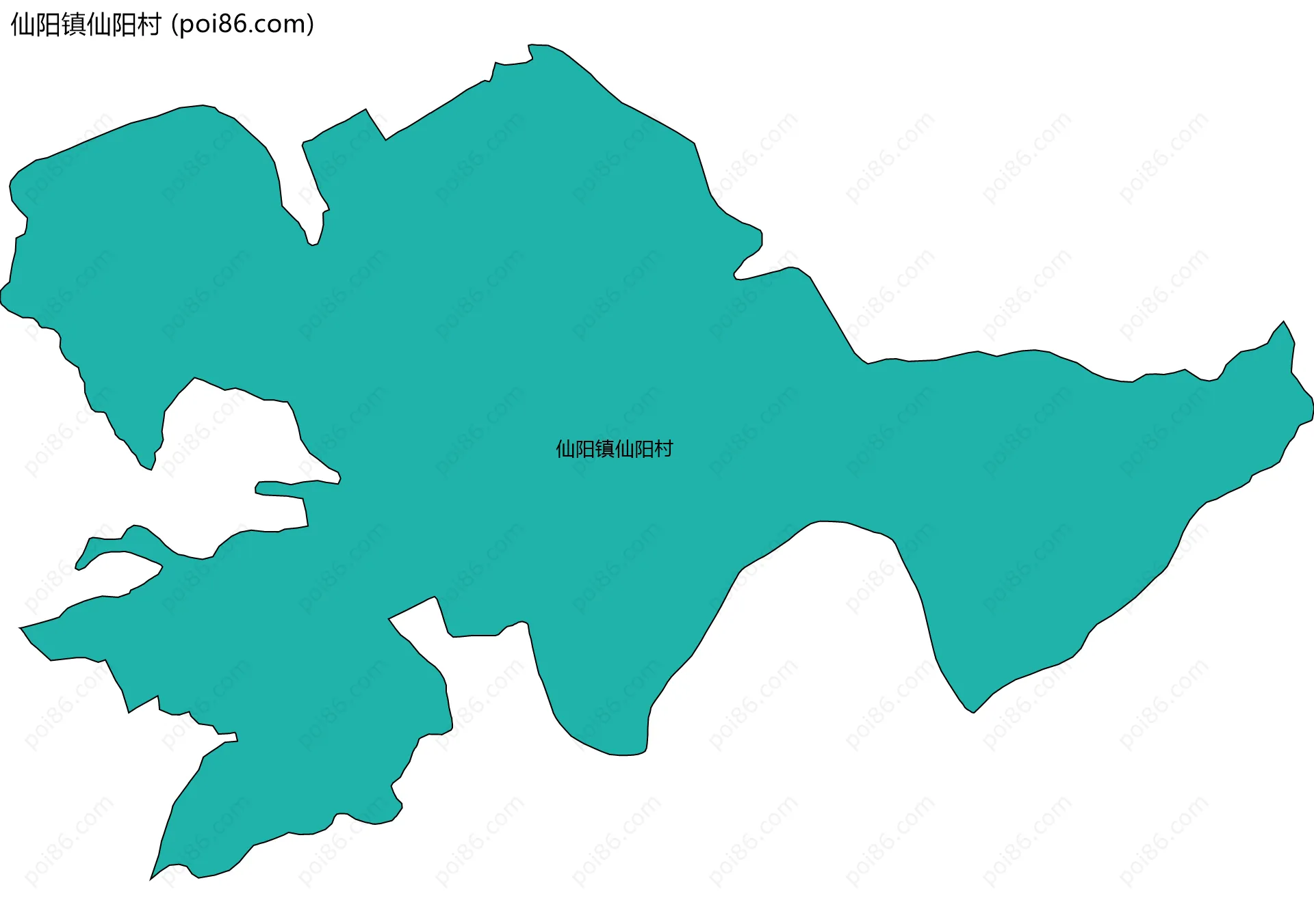 仙阳镇仙阳村边界地图