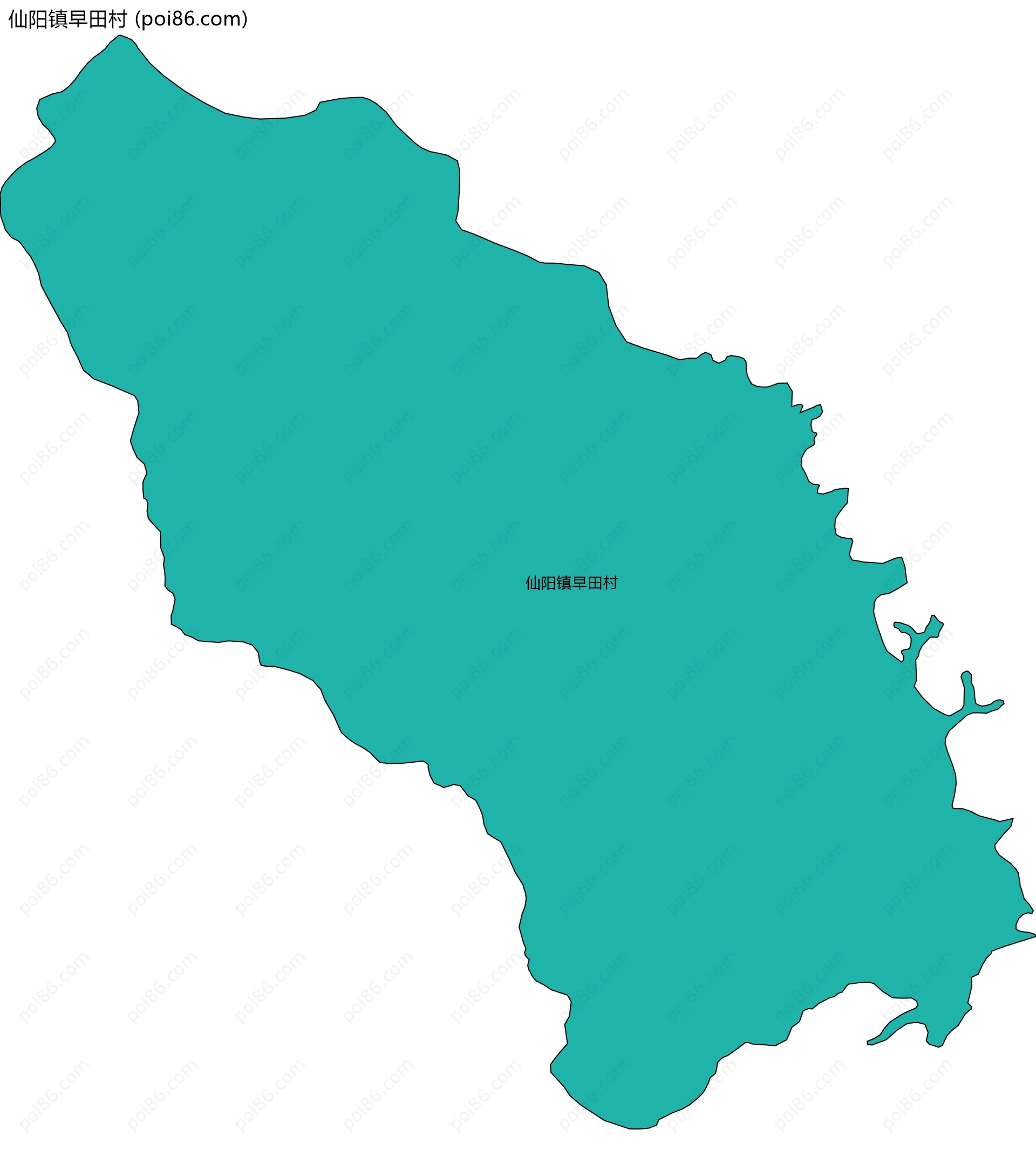 仙阳镇早田村边界地图
