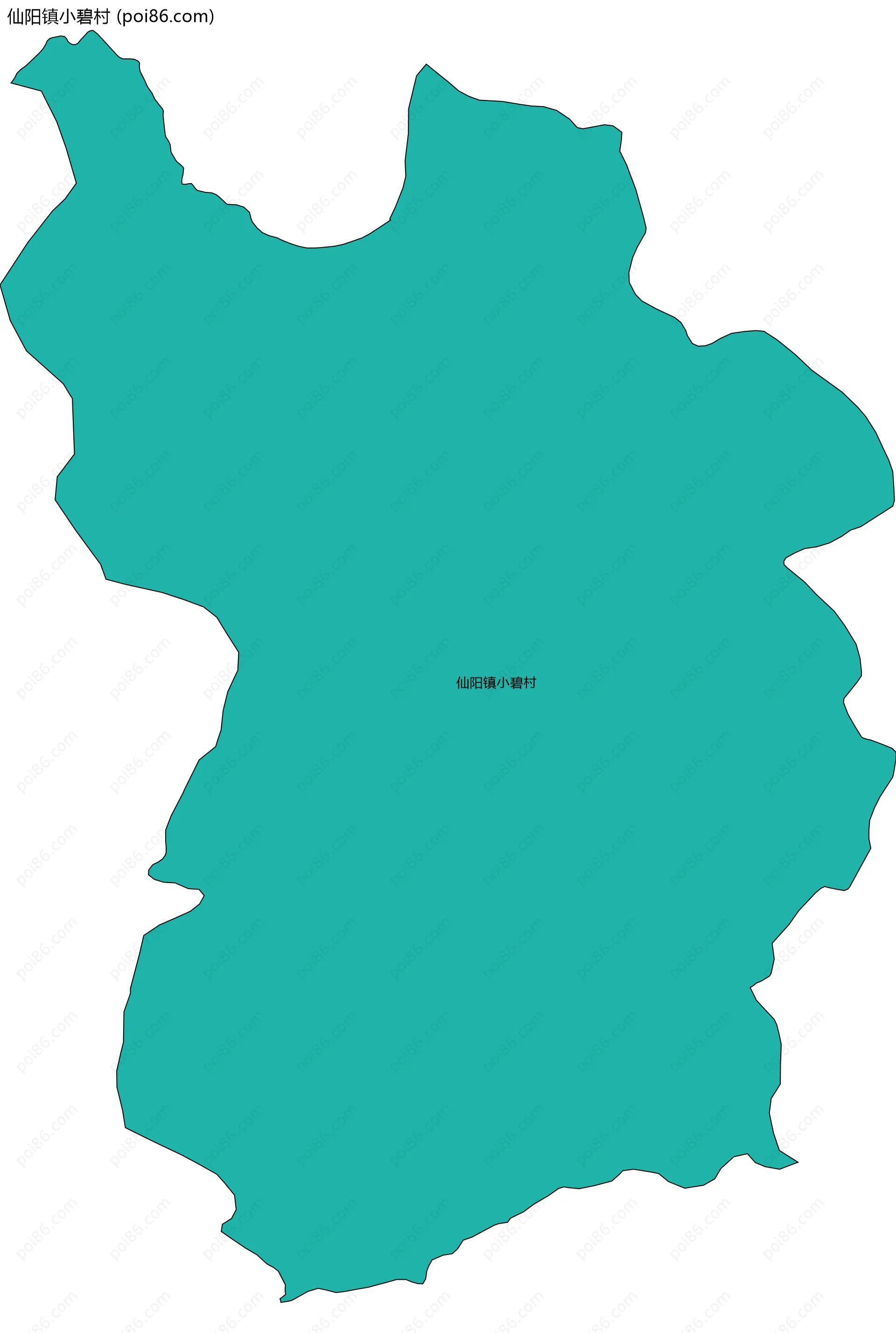 仙阳镇小碧村边界地图