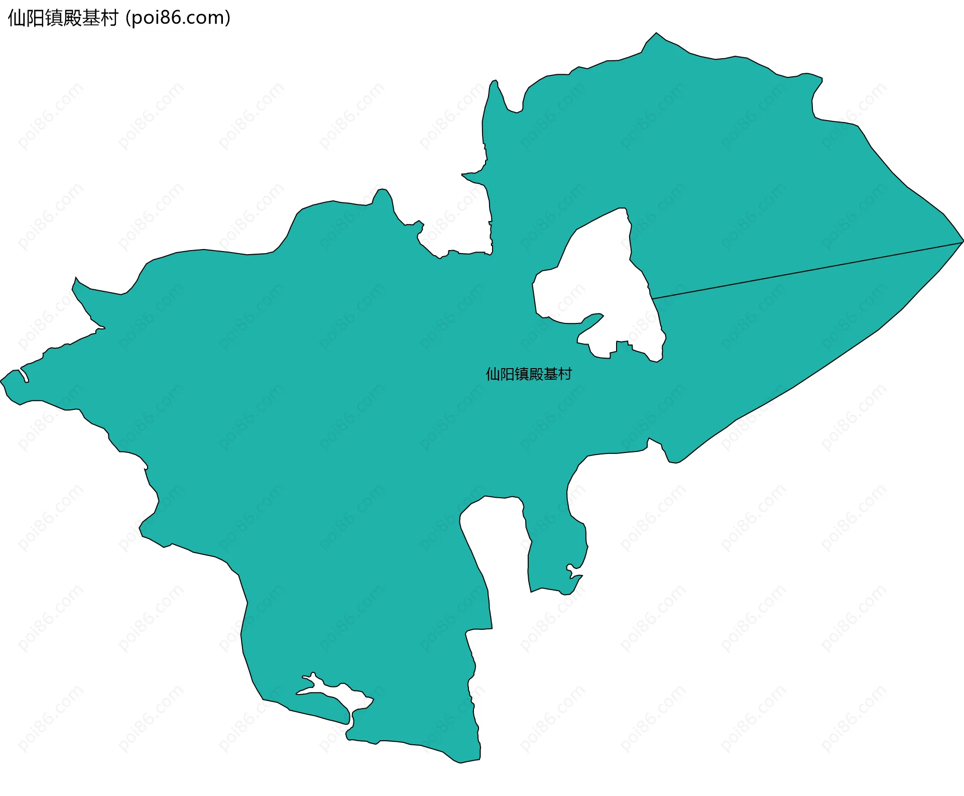 仙阳镇殿基村边界地图