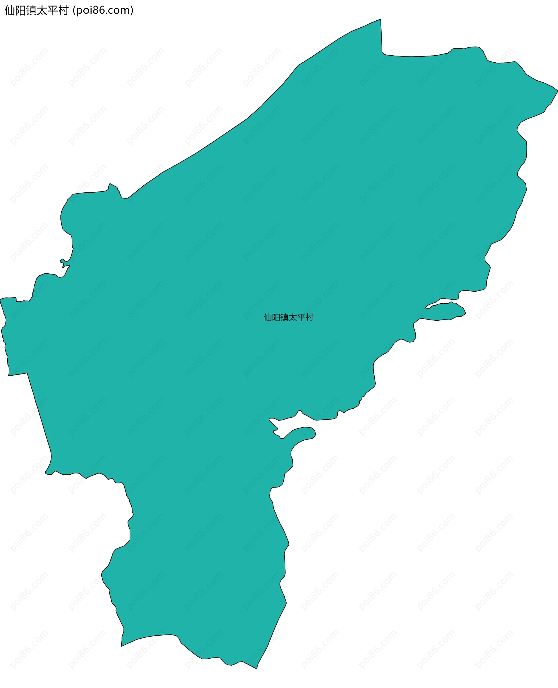 仙阳镇太平村边界地图