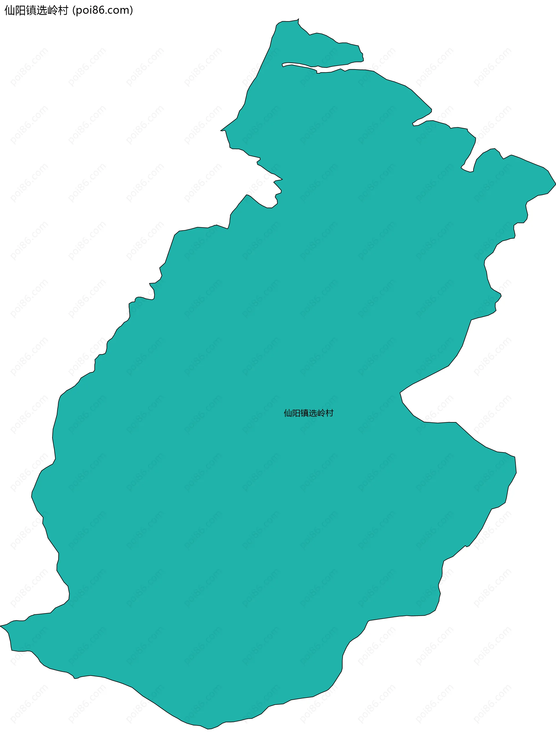 仙阳镇选岭村边界地图
