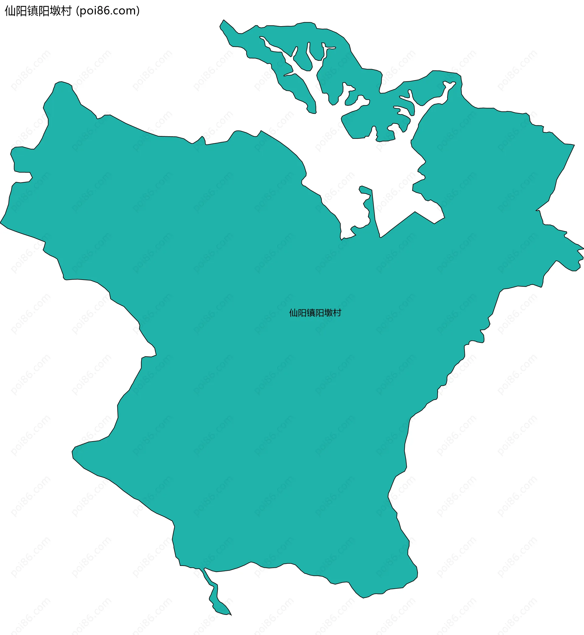 仙阳镇阳墩村边界地图