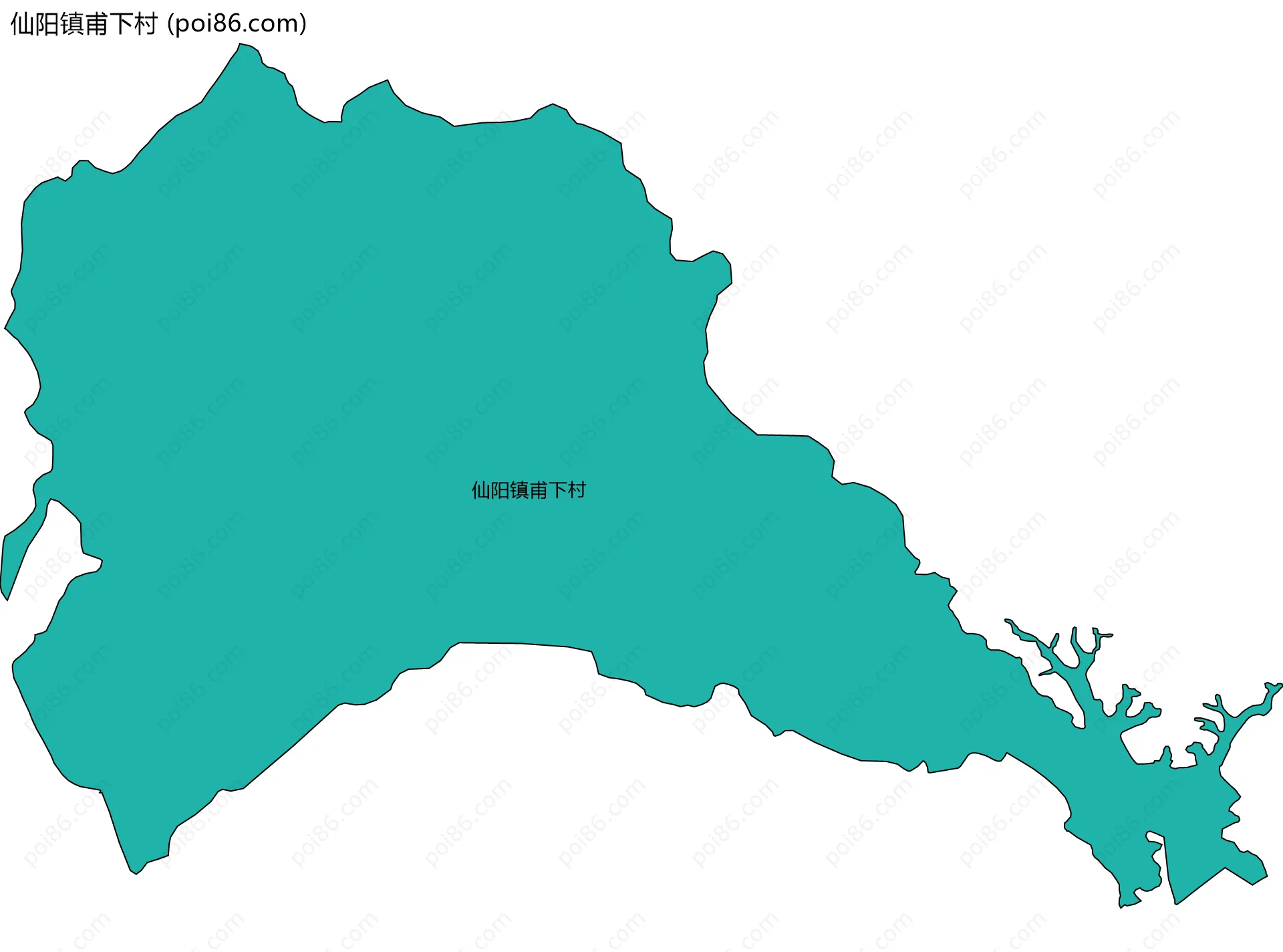 仙阳镇甫下村边界地图