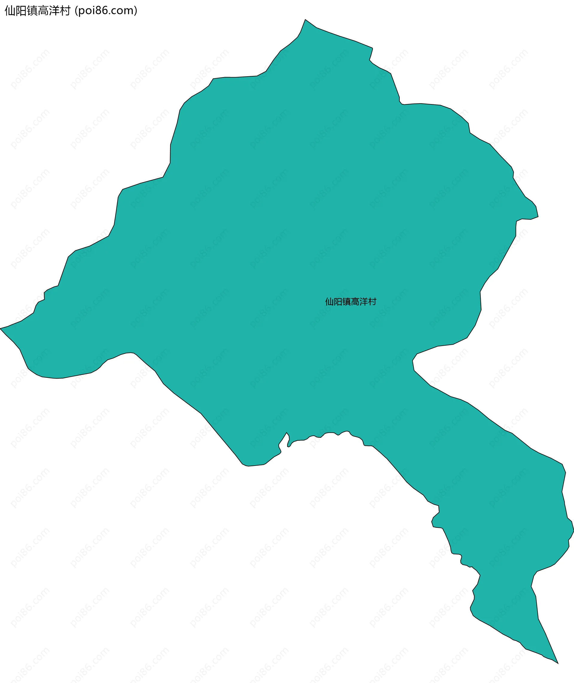 仙阳镇高洋村边界地图