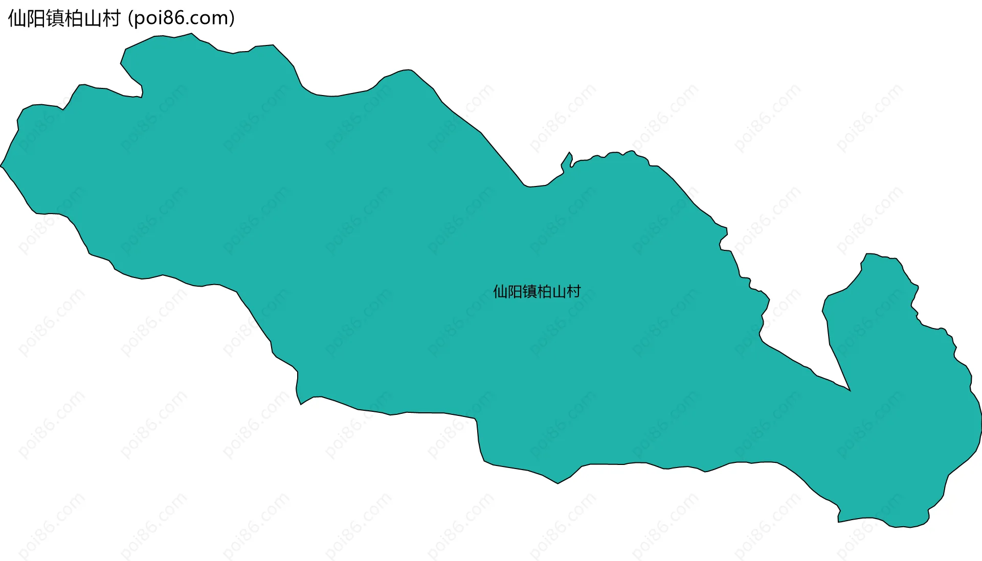 仙阳镇柏山村边界地图