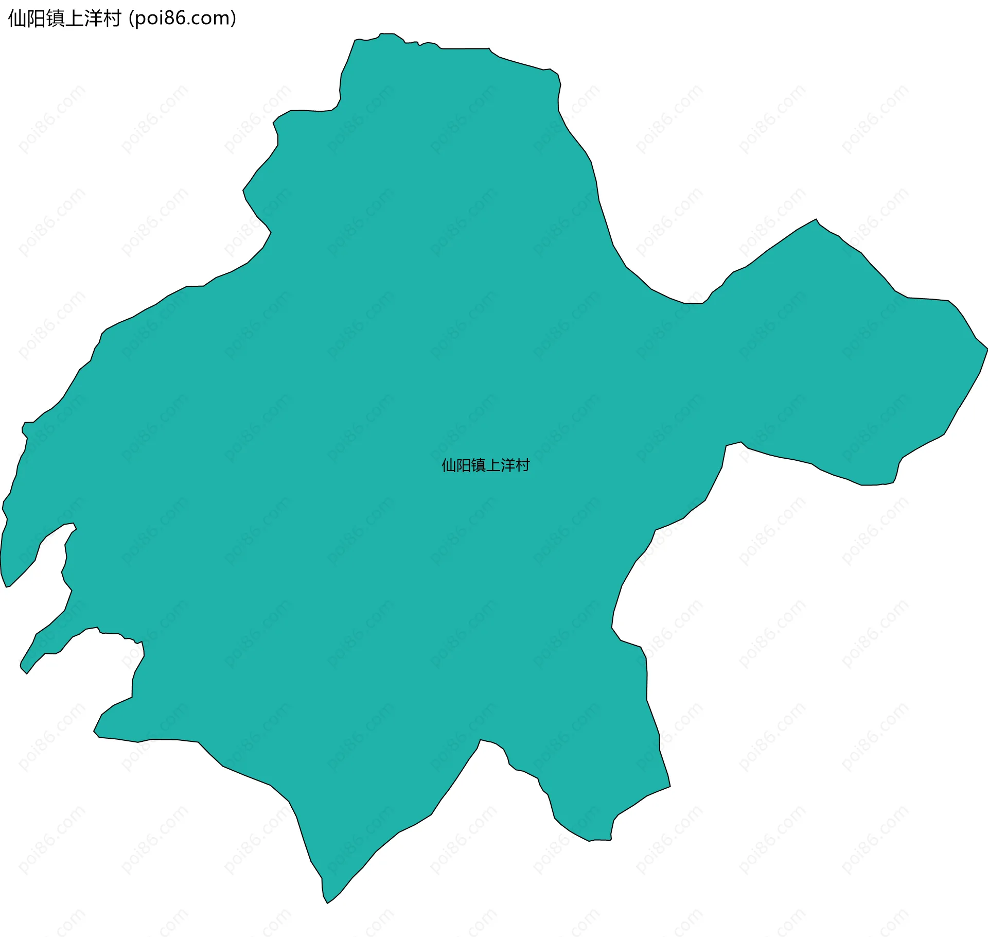 仙阳镇上洋村边界地图