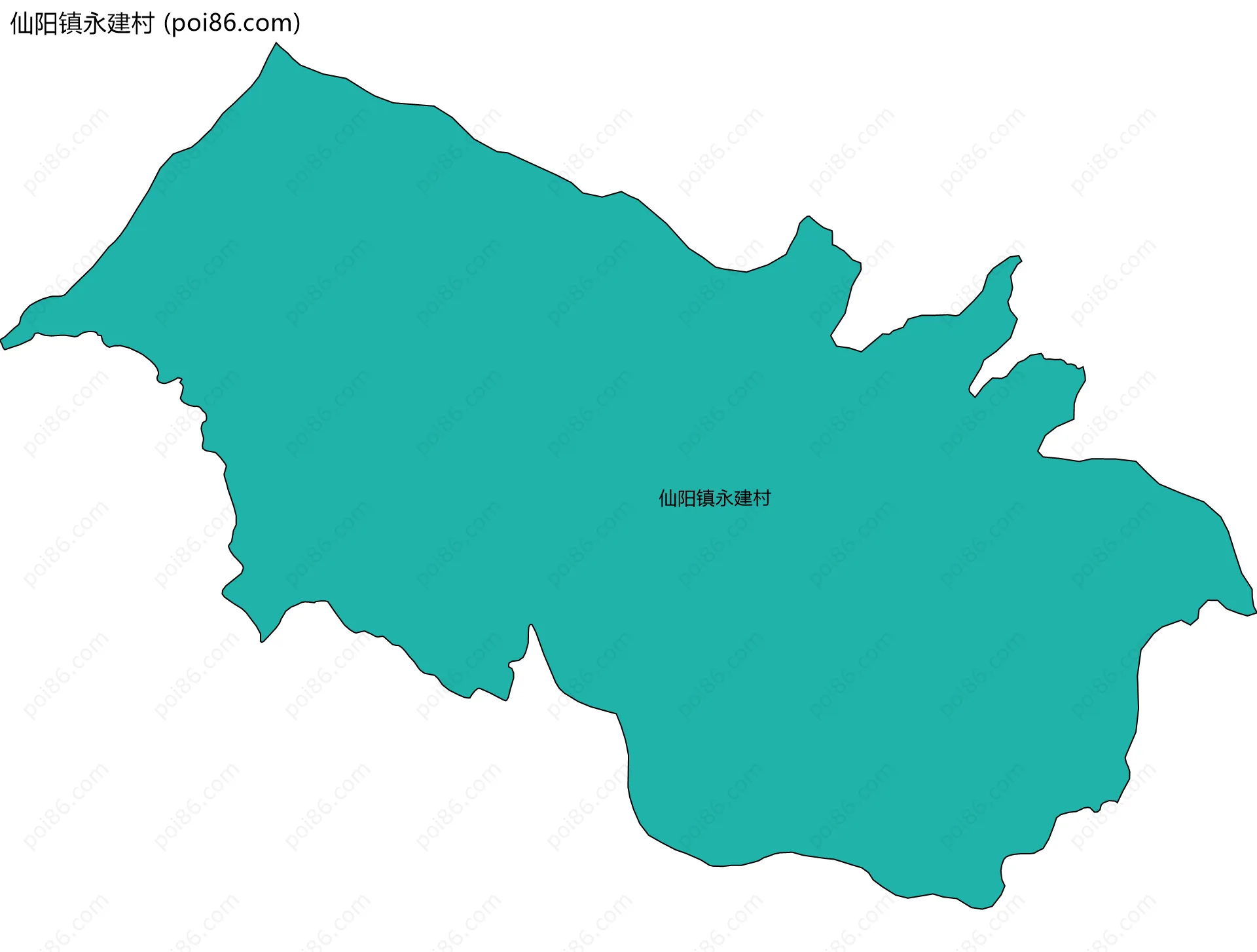 仙阳镇永建村边界地图