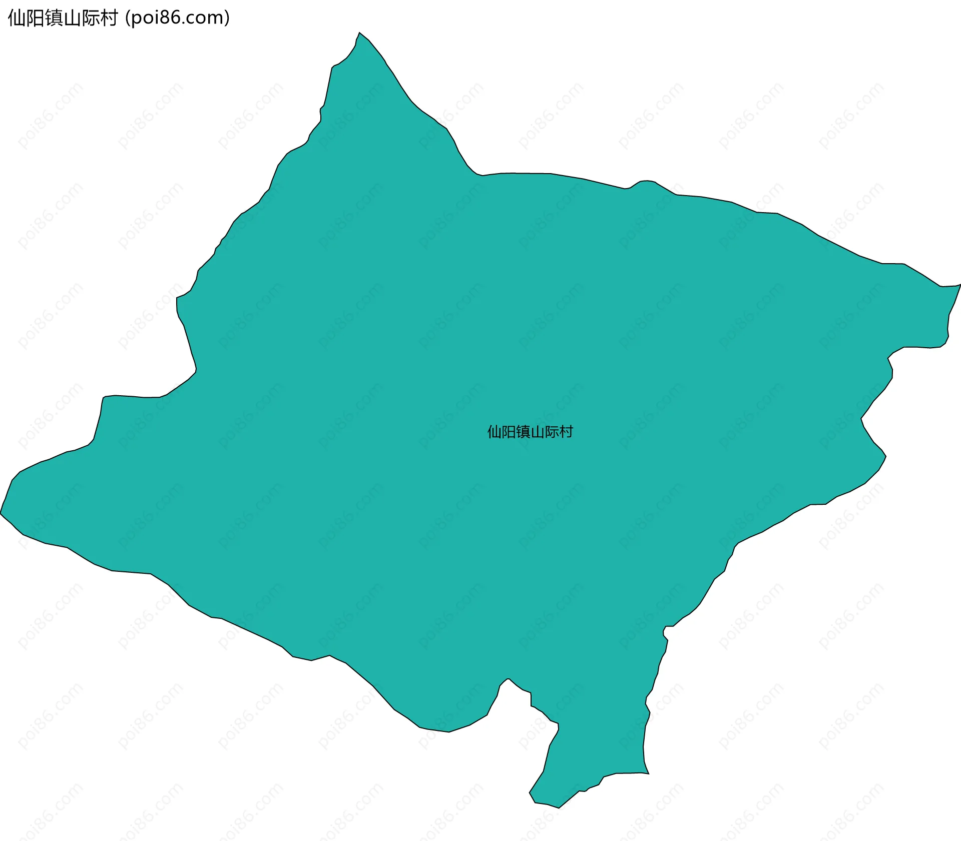 仙阳镇山际村边界地图
