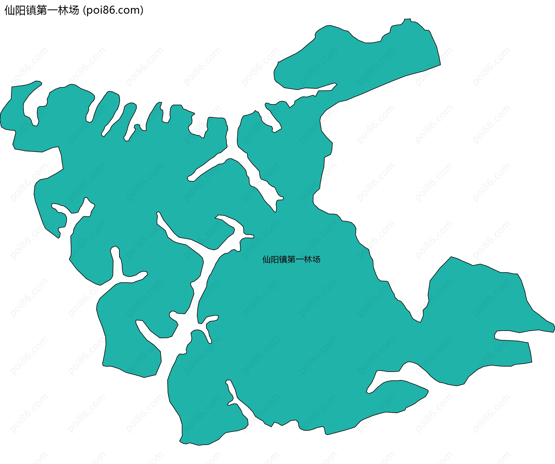 仙阳镇第一林场边界地图