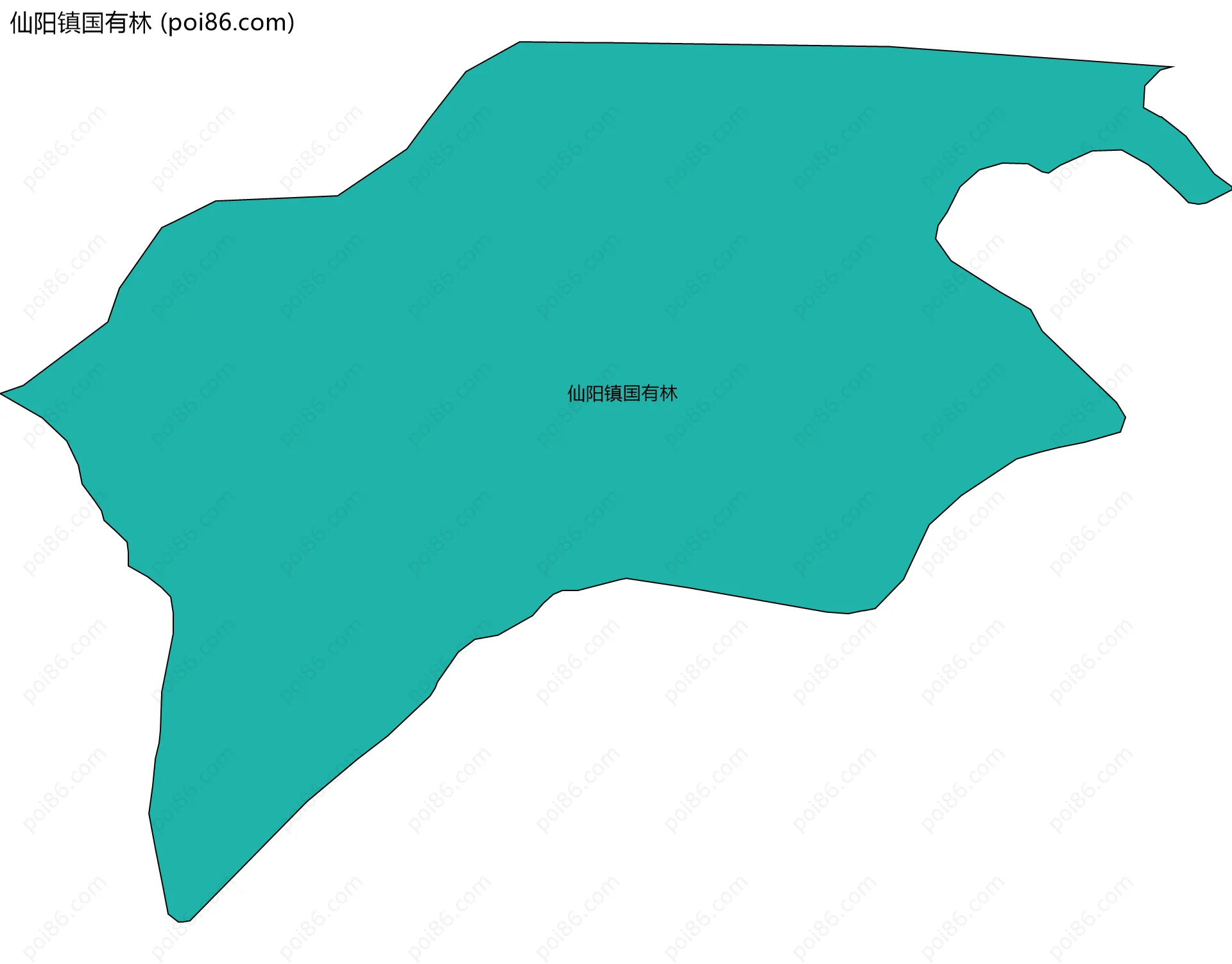 仙阳镇国有林边界地图